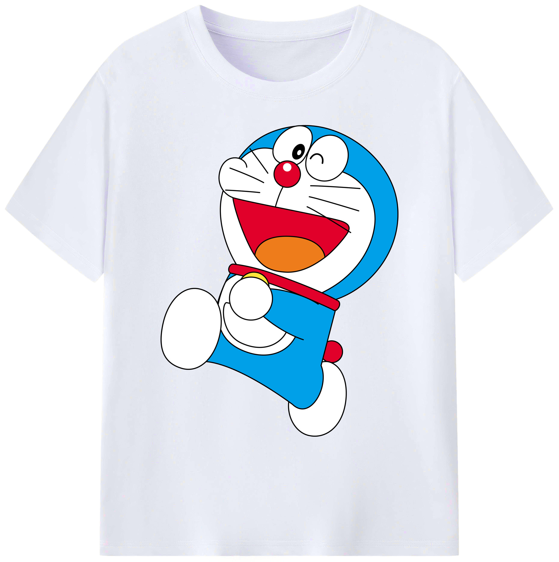 （画像用） ドラえもん Doraemon 綿100％ メンズ半袖Tシャツ｜肌触りやわらか＆通気性