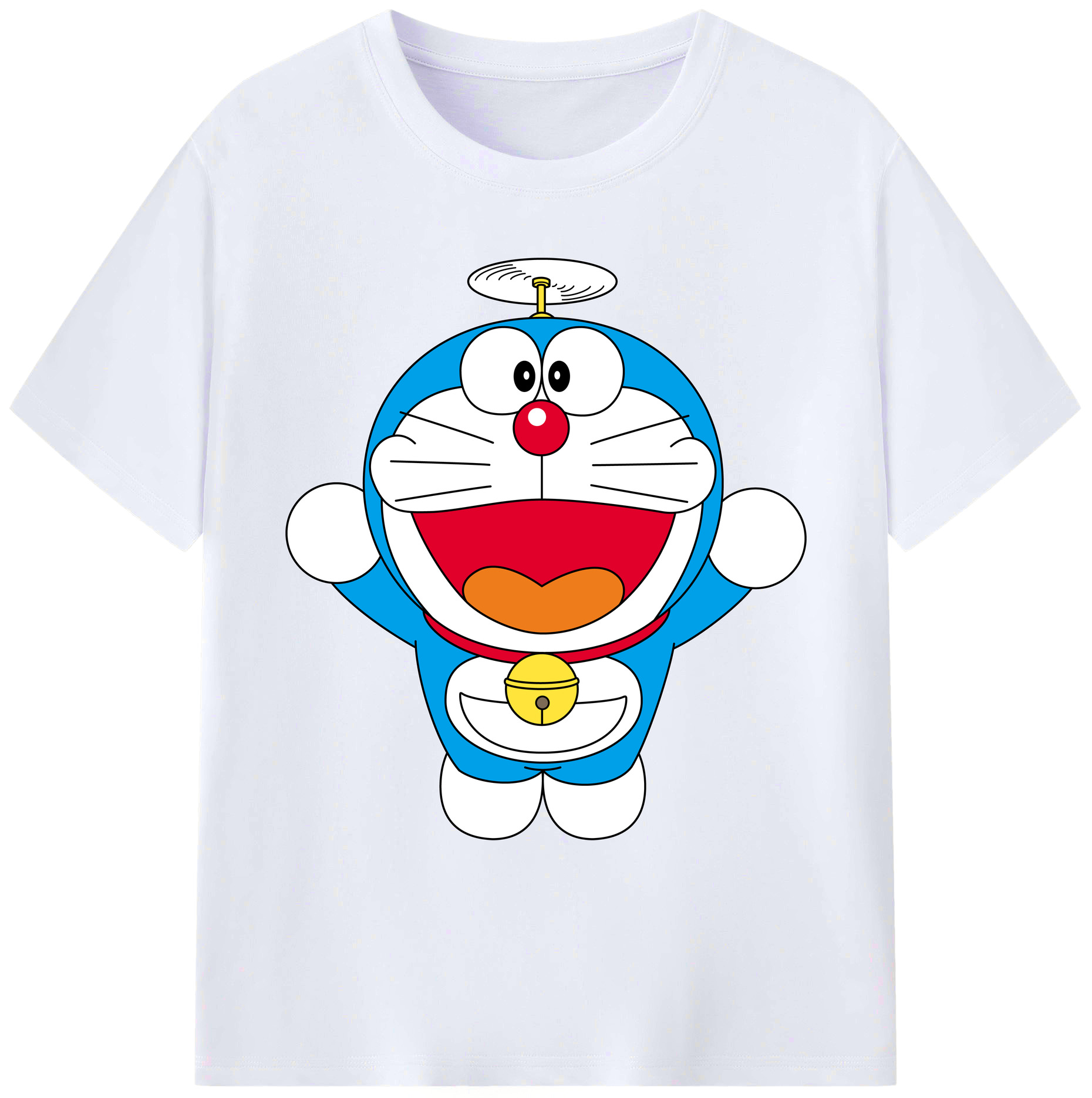 （画像用） ドラえもん Doraemon 綿100％ メンズ半袖Tシャツ｜肌触りやわらか＆通気性
