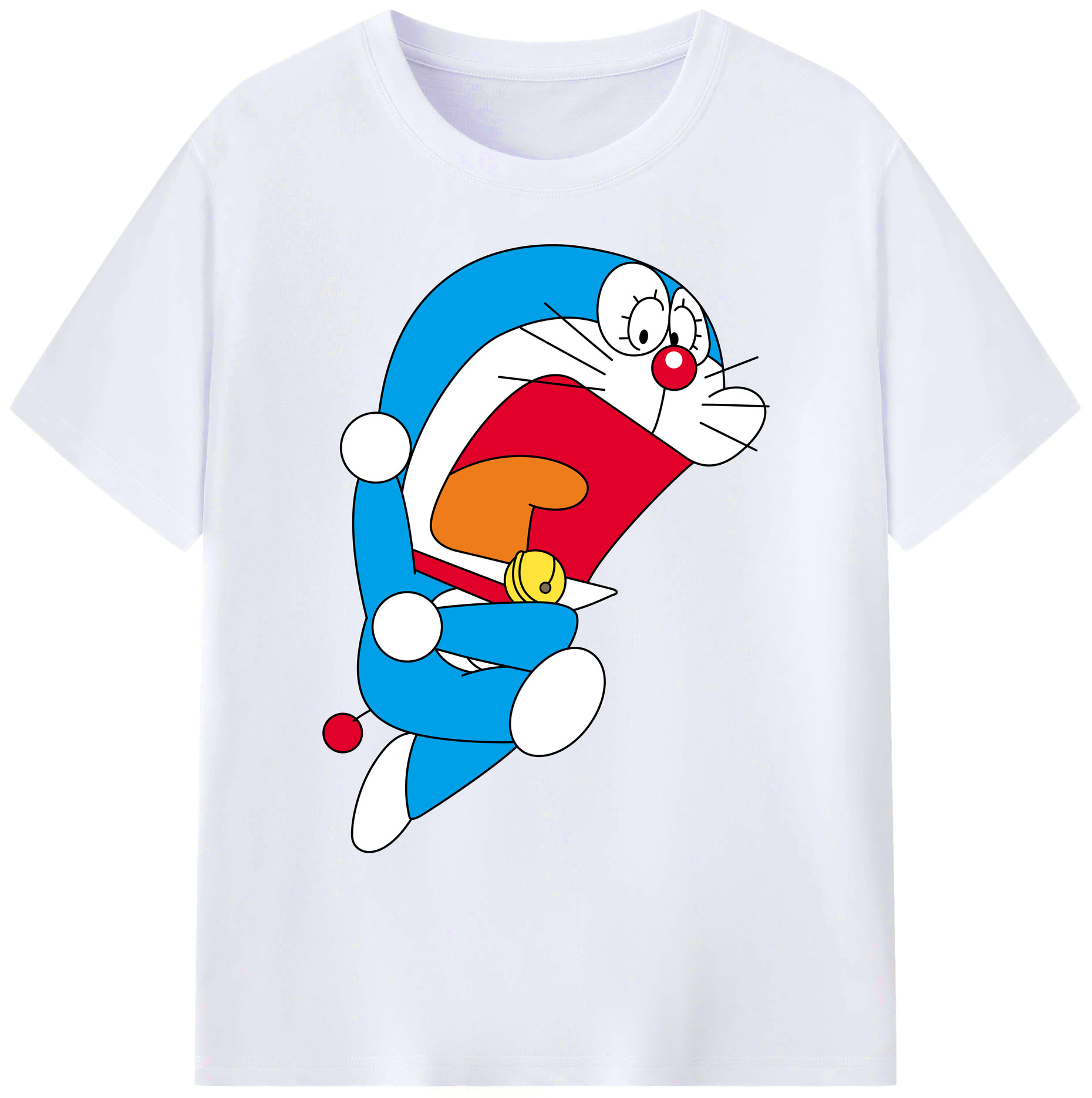 （画像用） ドラえもん Doraemon 綿100％ メンズ半袖Tシャツ｜肌触りやわらか＆通気性