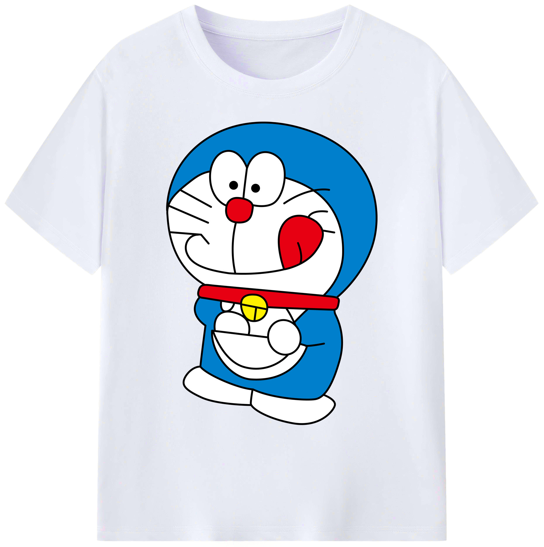 （画像用） ドラえもん Doraemon 綿100％ メンズ半袖Tシャツ｜肌触りやわらか＆通気性
