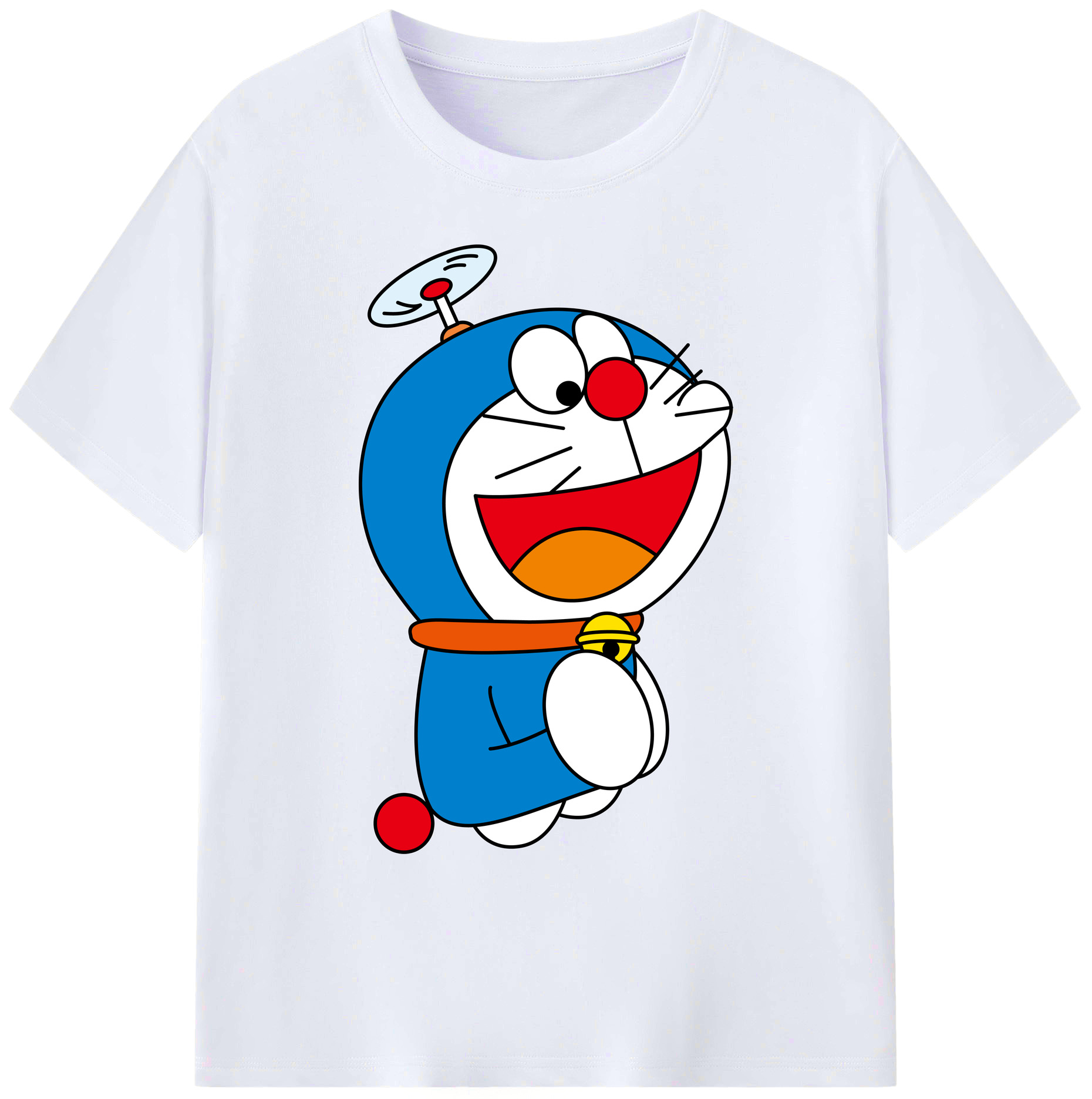 （画像用） ドラえもん Doraemon 綿100％ メンズ半袖Tシャツ｜肌触りやわらか＆通気性