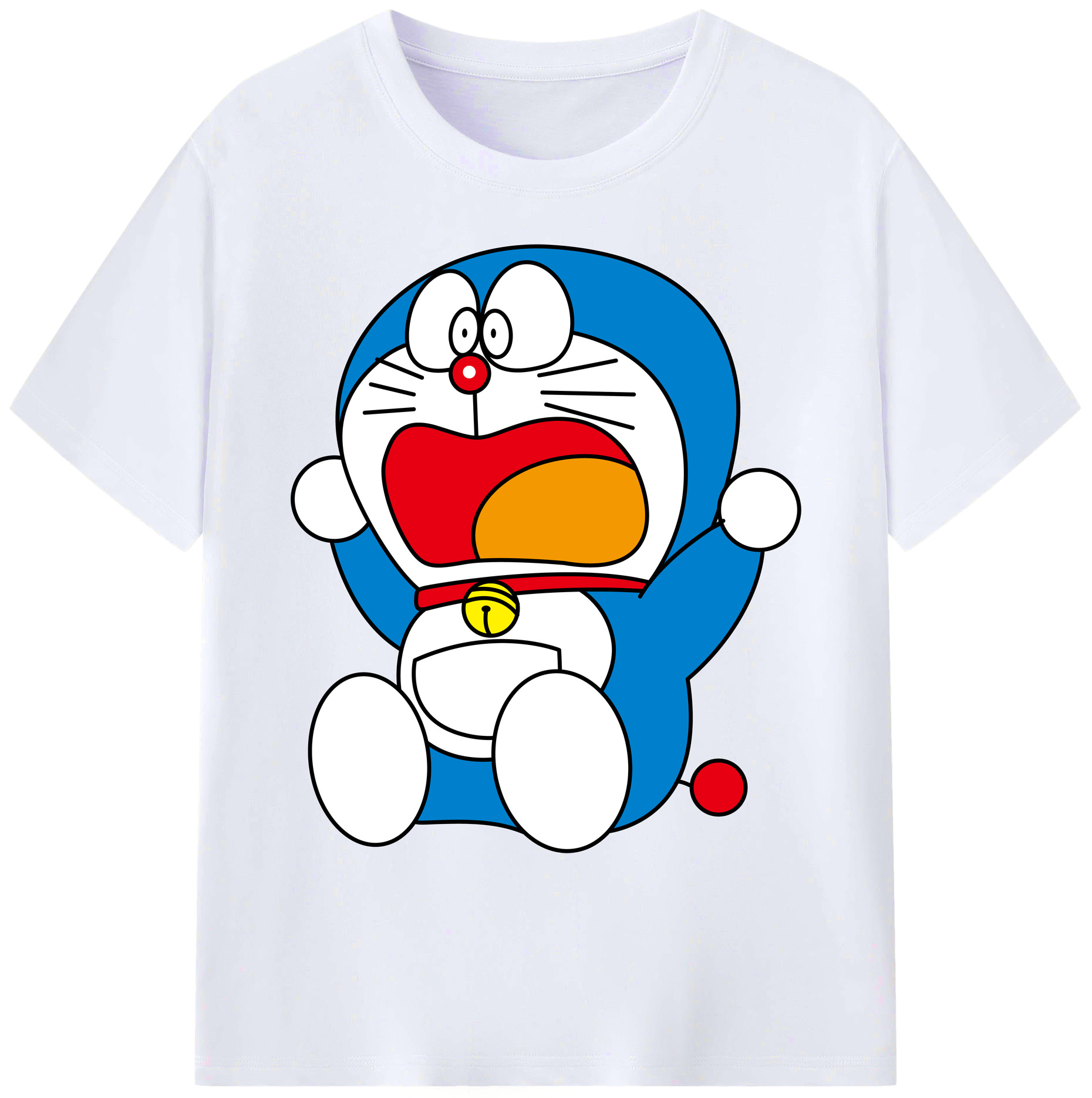 （画像用） ドラえもん Doraemon 綿100％ メンズ半袖Tシャツ｜肌触りやわらか＆通気性