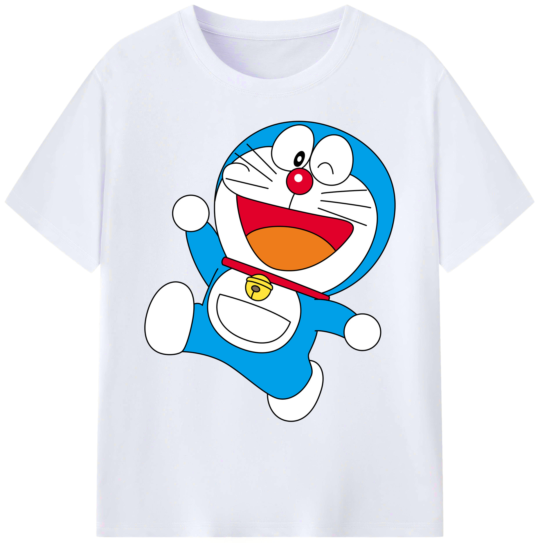 （画像用） ドラえもん Doraemon 綿100％ メンズ半袖Tシャツ｜肌触りやわらか＆通気性