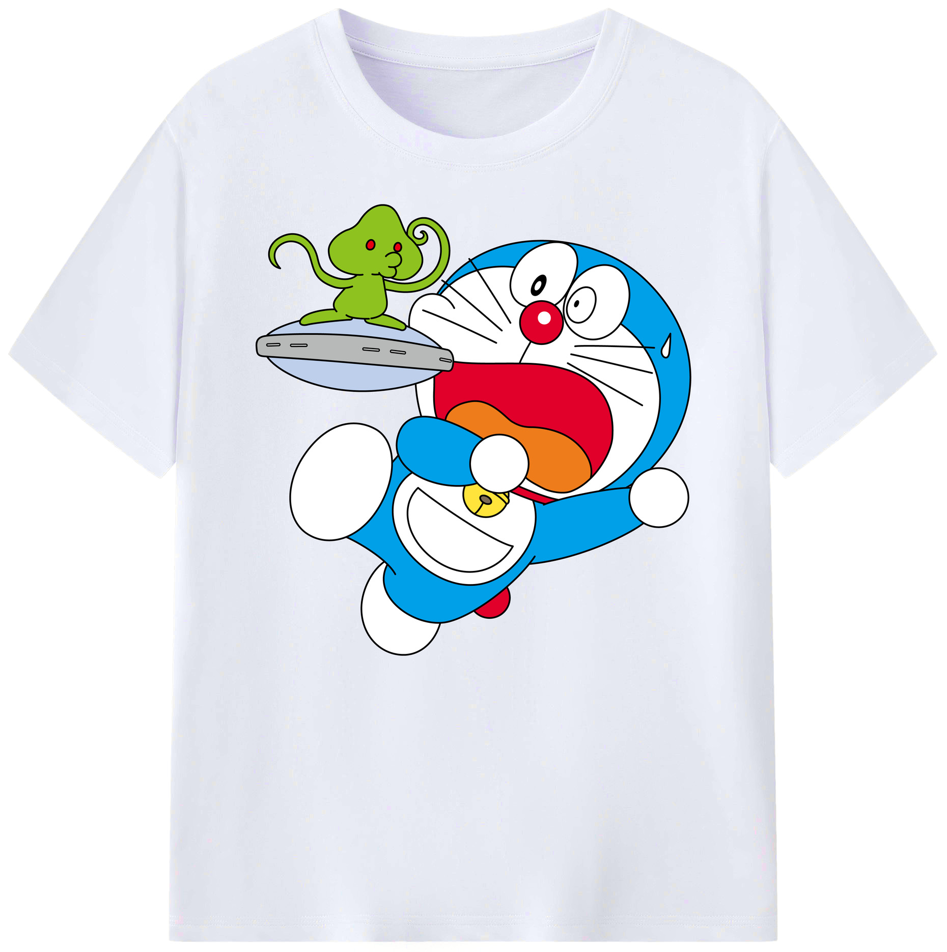 （画像用） ドラえもん Doraemon 綿100％ メンズ半袖Tシャツ｜肌触りやわらか＆通気性