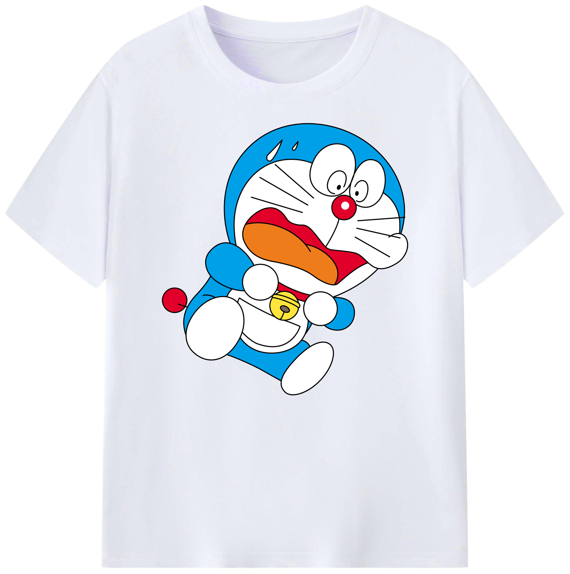 （画像用） ドラえもん Doraemon 綿100％ メンズ半袖Tシャツ｜肌触りやわらか＆通気性