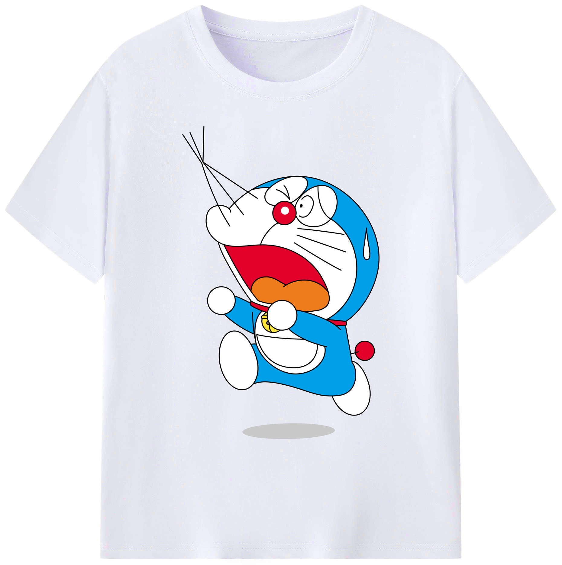 （画像用） ドラえもん Doraemon 綿100％ メンズ半袖Tシャツ｜肌触りやわらか＆通気性