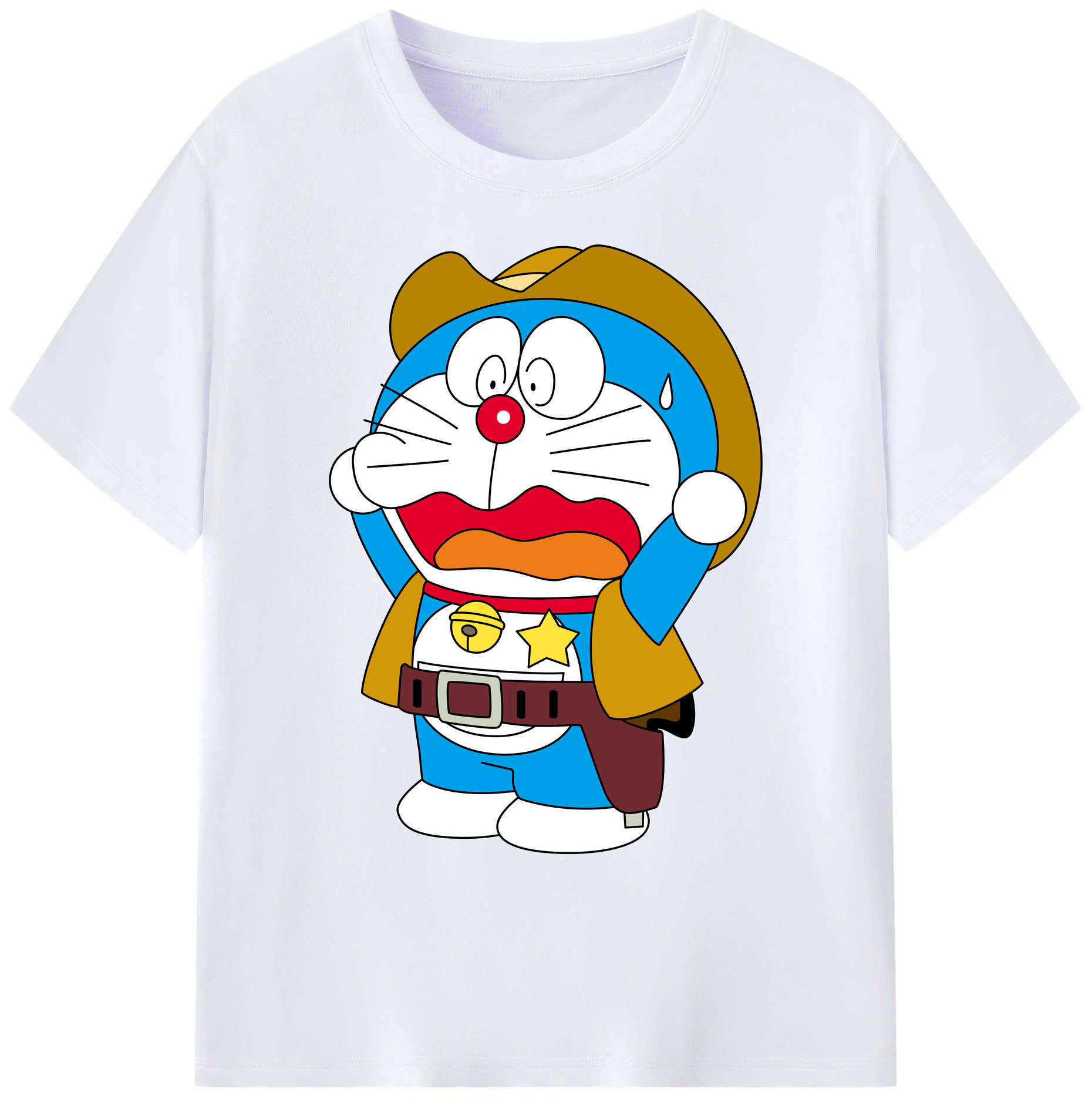 （画像用） ドラえもん Doraemon 綿100％ メンズ半袖Tシャツ｜肌触りやわらか＆通気性