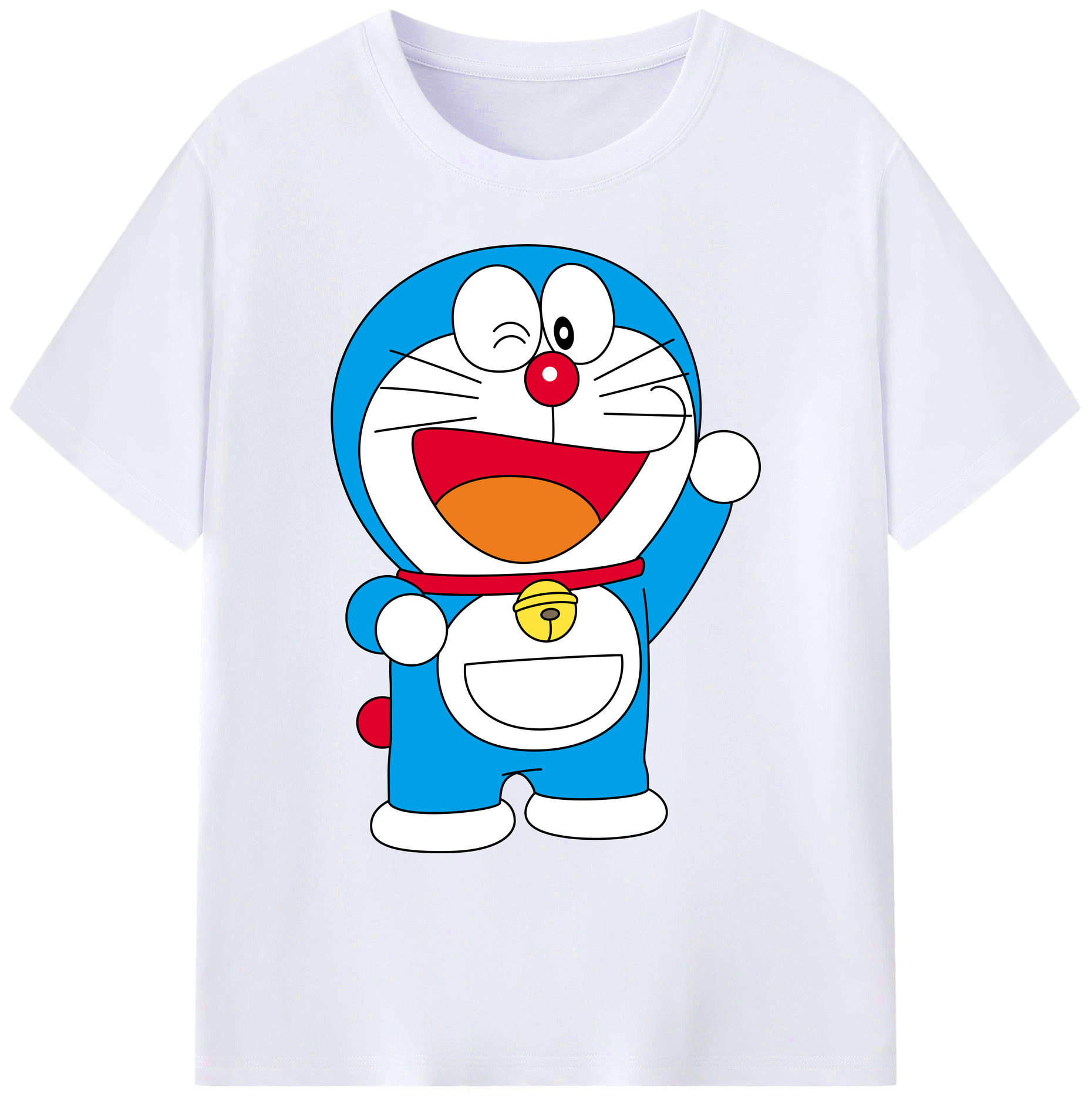 （画像用） ドラえもん Doraemon 綿100％ メンズ半袖Tシャツ｜肌触りやわらか＆通気性