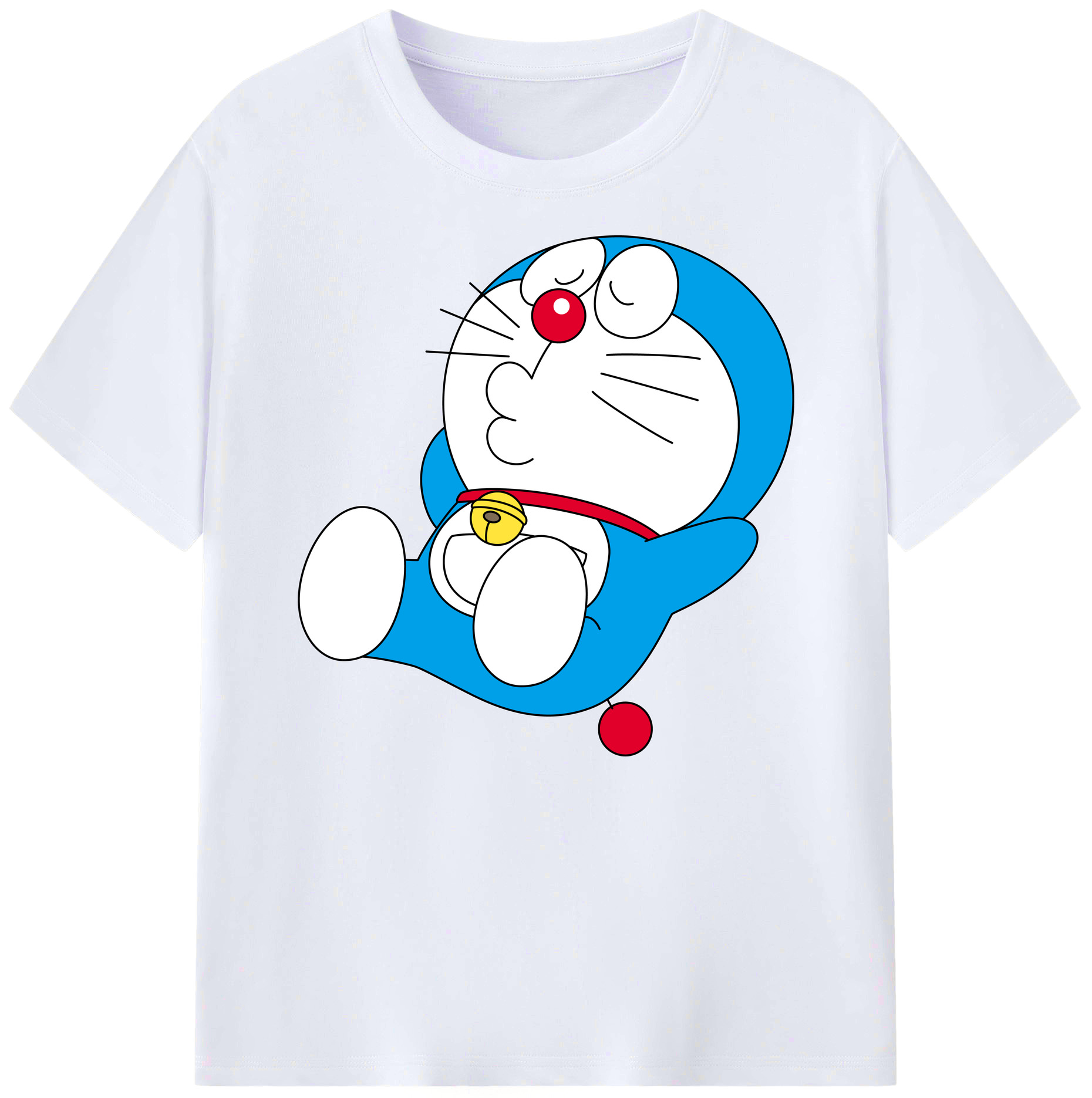 （画像用） ドラえもん Doraemon 綿100％ メンズ半袖Tシャツ｜肌触りやわらか＆通気性