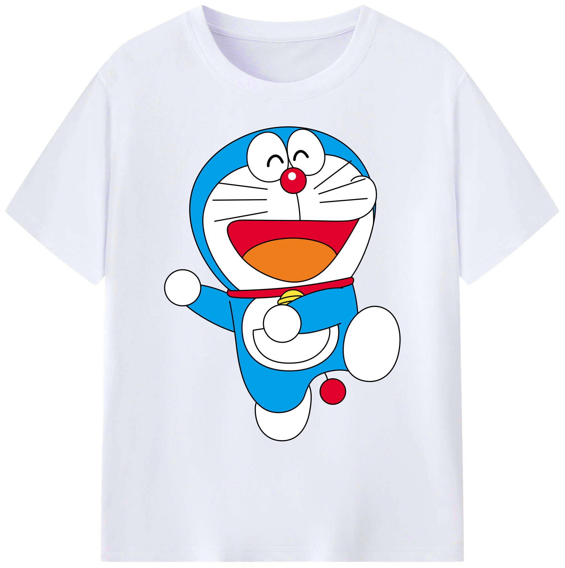 （画像用） ドラえもん Doraemon 綿100％ メンズ半袖Tシャツ｜肌触りやわらか＆通気性