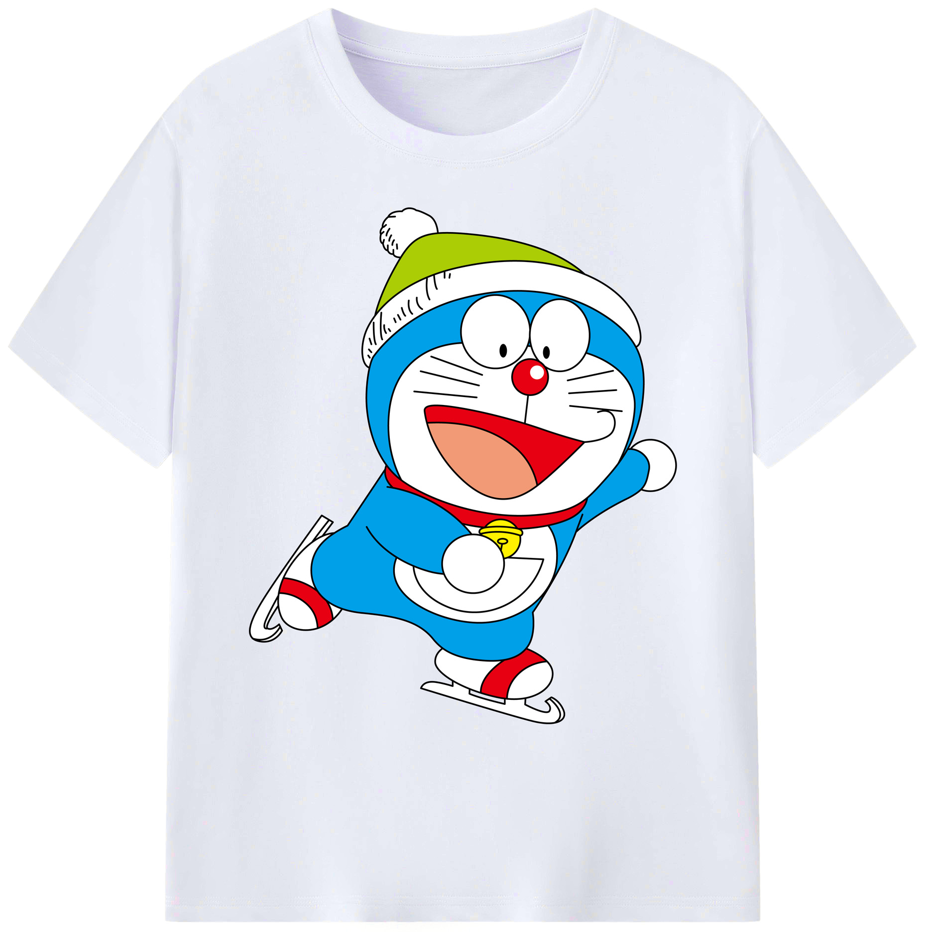 （画像用） ドラえもん Doraemon 綿100％ メンズ半袖Tシャツ｜肌触りやわらか＆通気性