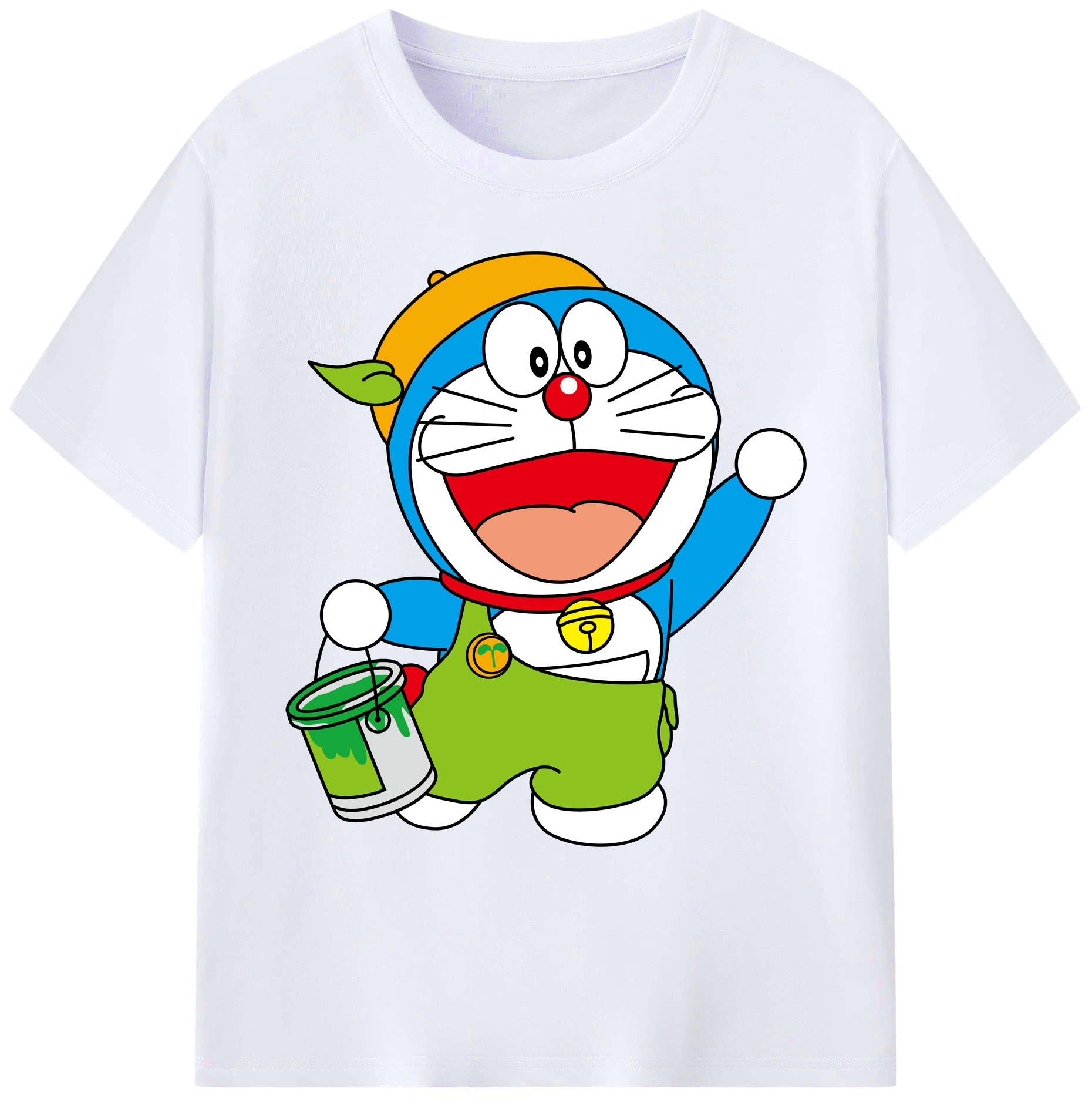 （画像用） ドラえもん Doraemon 綿100％ メンズ半袖Tシャツ｜肌触りやわらか＆通気性