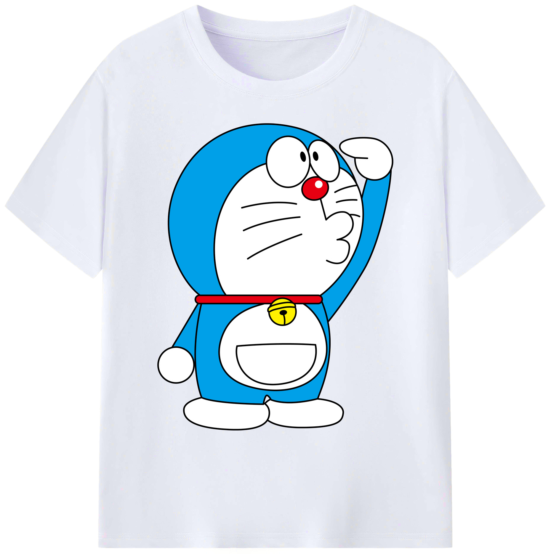 （画像用） ドラえもん Doraemon 綿100％ メンズ半袖Tシャツ｜肌触りやわらか＆通気性
