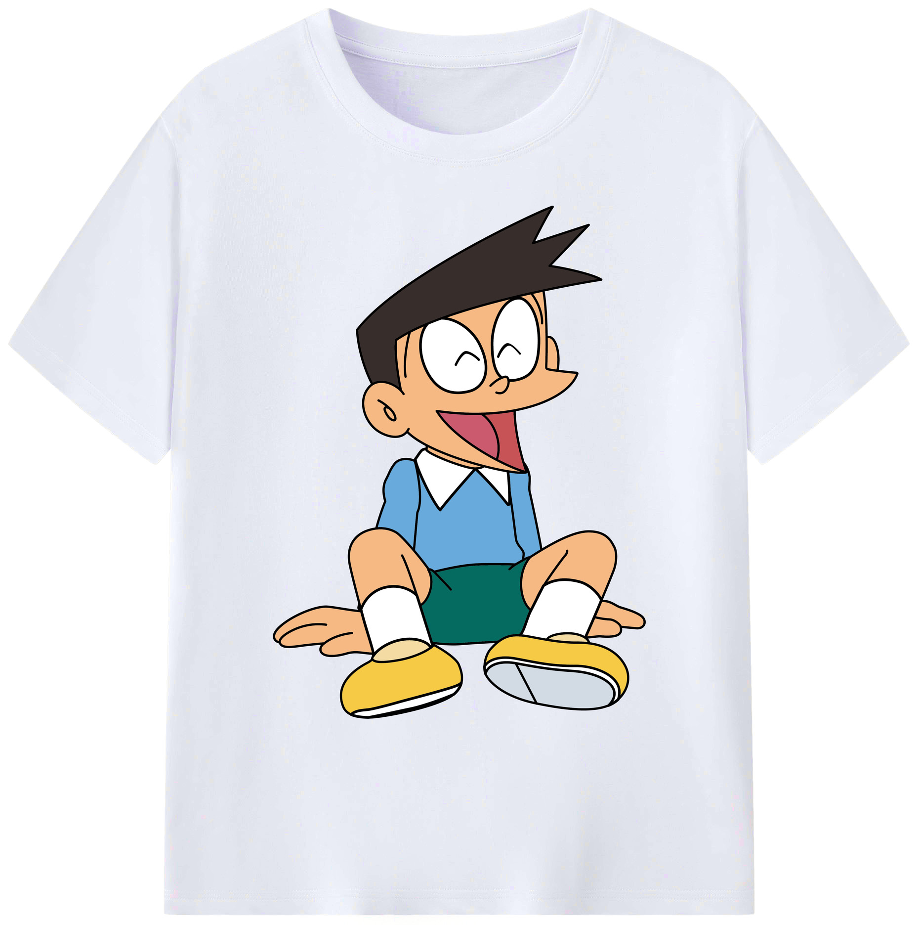 （画像用） ドラえもん 骨川 スネ夫 Doraemon Honekawa Suneo 綿100％ メンズ半袖Tシャツ｜肌触りやわらか＆通気性