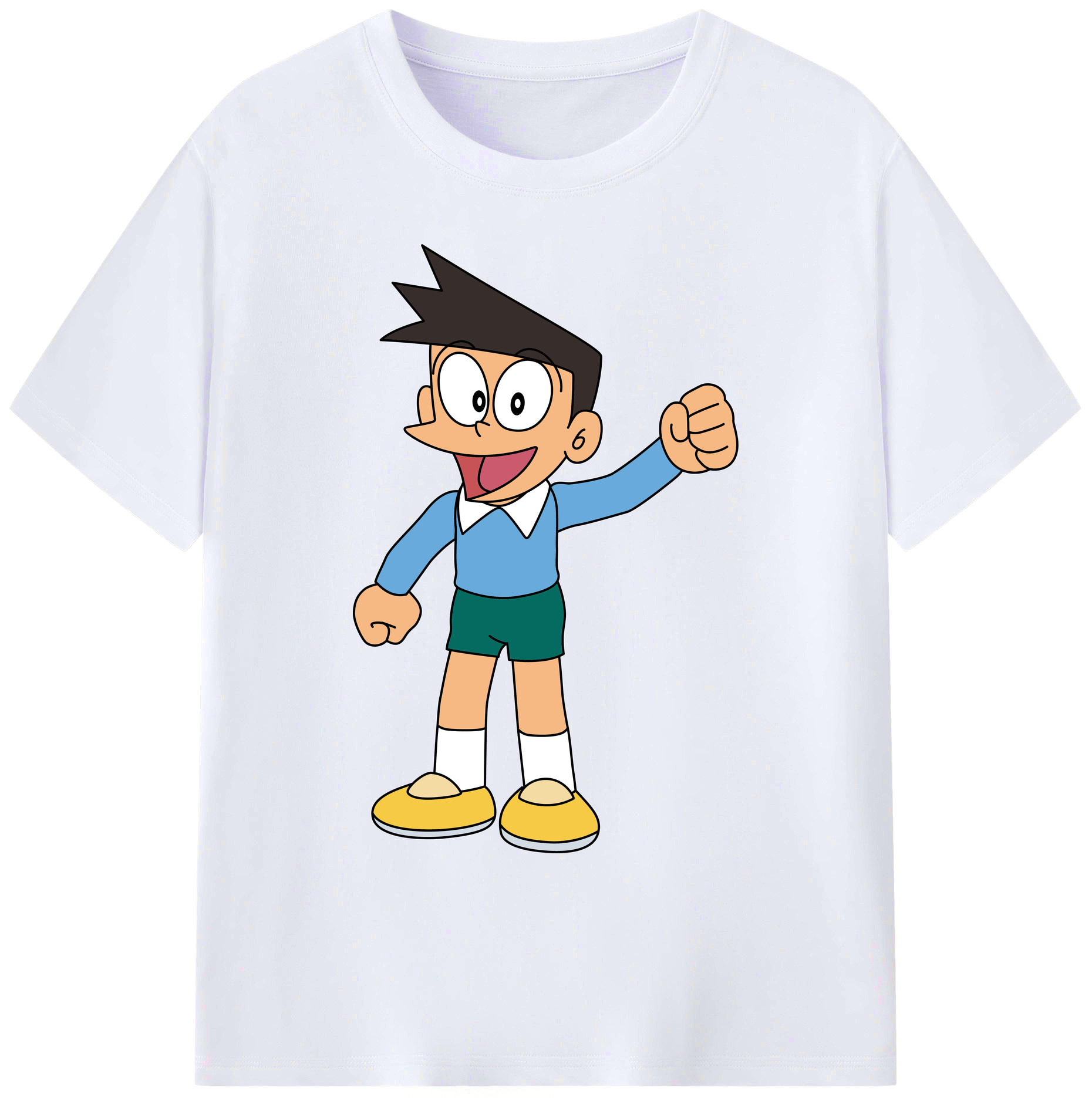 （画像用） ドラえもん 骨川 スネ夫 Doraemon Honekawa Suneo 綿100％ メンズ半袖Tシャツ｜肌触りやわらか＆通気性