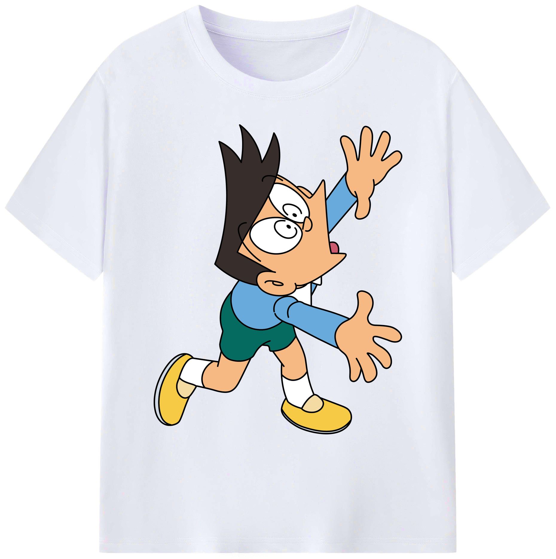 （画像用） ドラえもん 骨川 スネ夫 Doraemon Honekawa Suneo 綿100％ メンズ半袖Tシャツ｜肌触りやわらか＆通気性