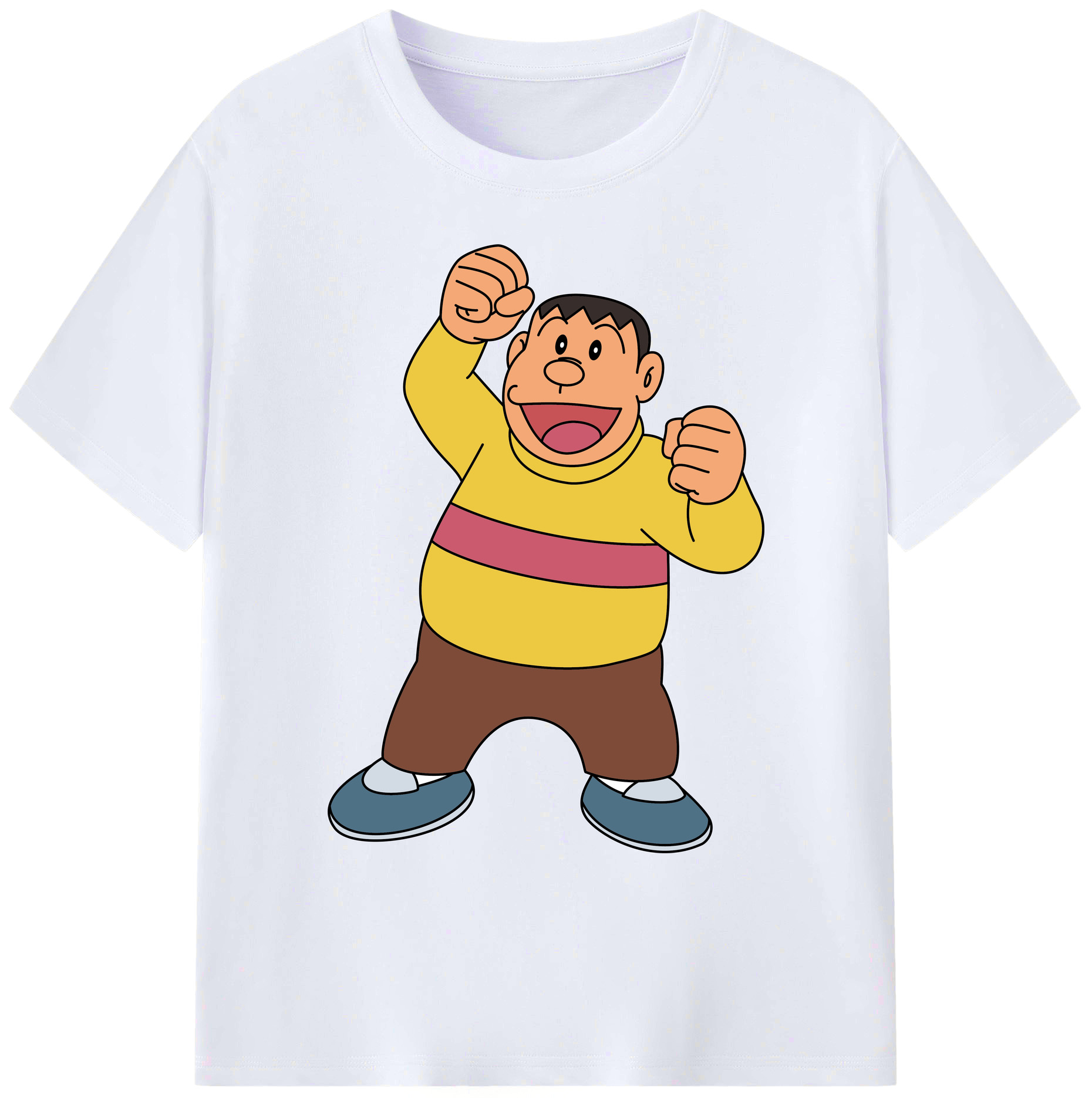 （画像用） ドラえもん 剛田武 Doraemon Gouta Takeshi 綿100％ メンズ半袖Tシャツ｜肌触りやわらか＆通気性