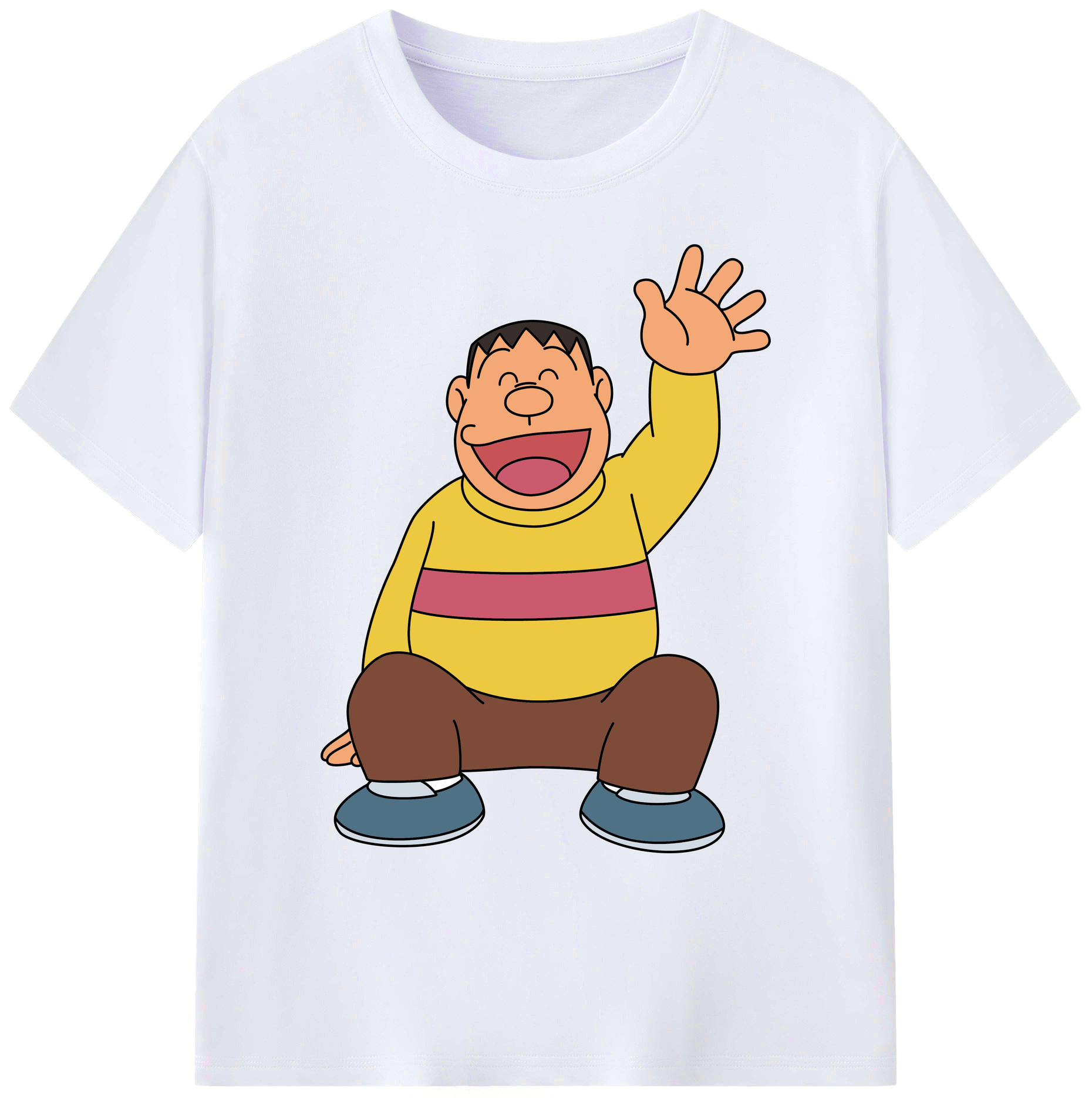 （画像用） ドラえもん 剛田武 Doraemon Gouta Takeshi 綿100％ メンズ半袖Tシャツ｜肌触りやわらか＆通気性