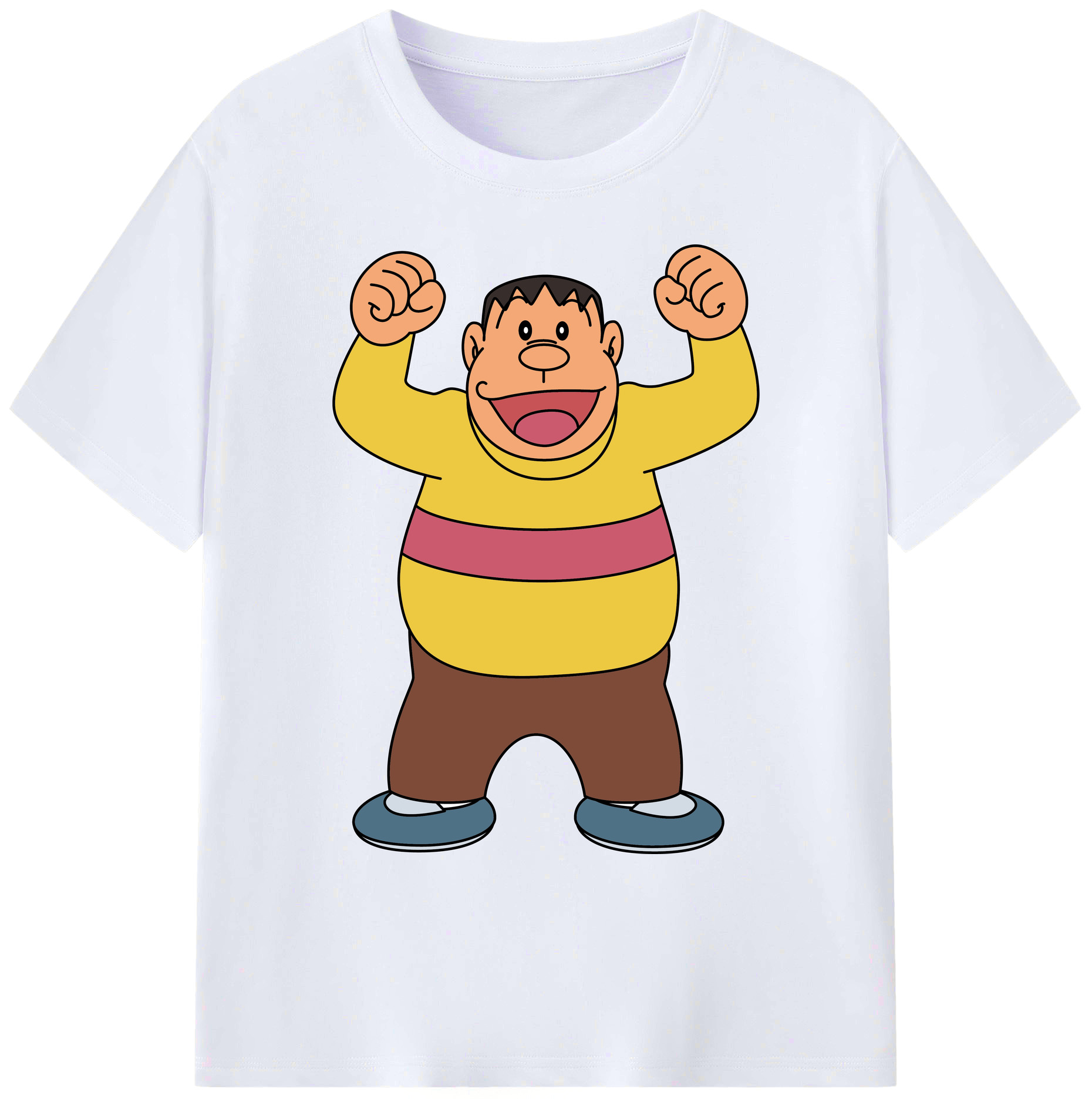 （画像用） ドラえもん 剛田武 Doraemon Gouta Takeshi 綿100％ メンズ半袖Tシャツ｜肌触りやわらか＆通気性