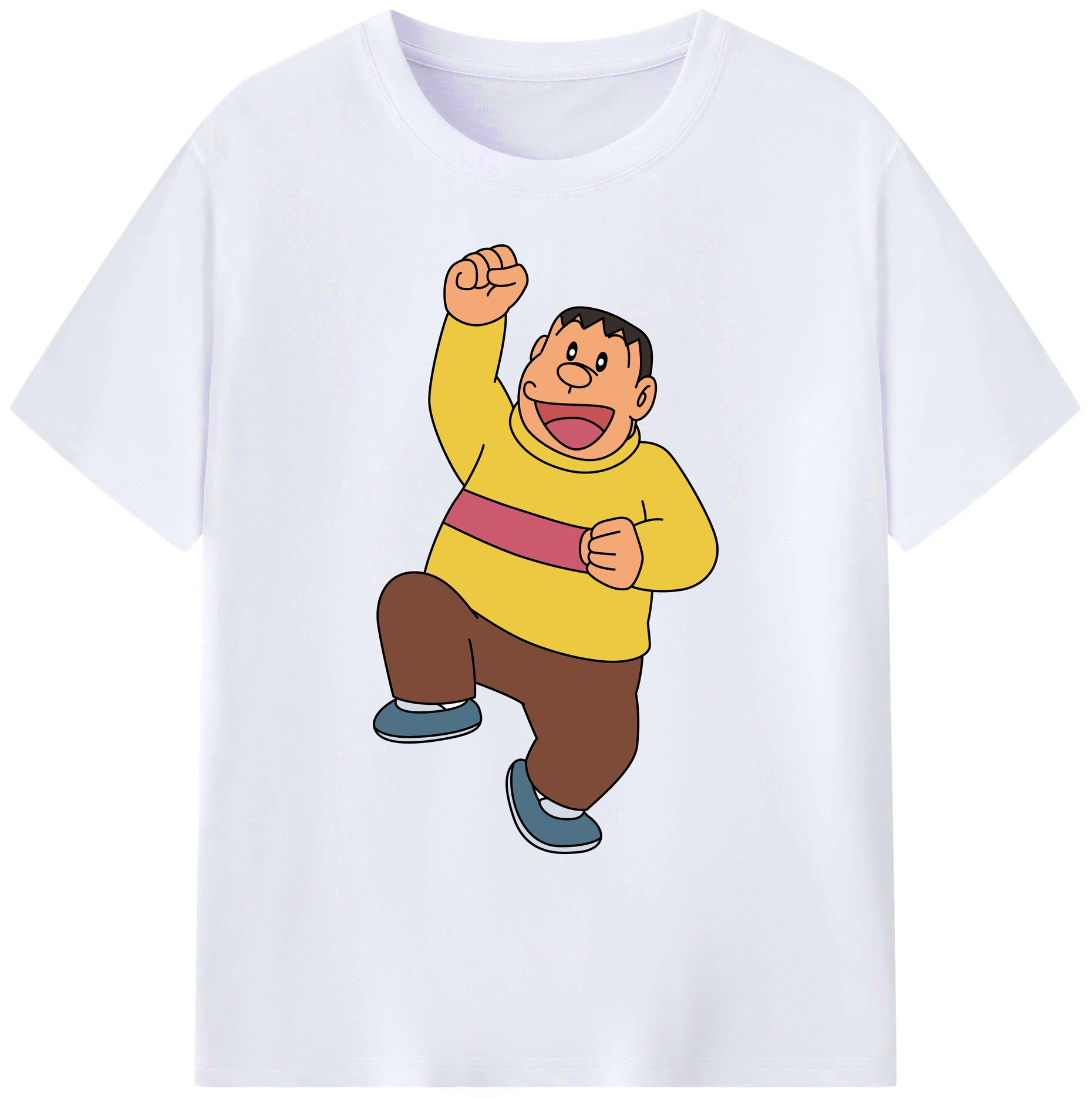 （画像用） ドラえもん 剛田武 Doraemon Gouta Takeshi 綿100％ メンズ半袖Tシャツ｜肌触りやわらか＆通気性