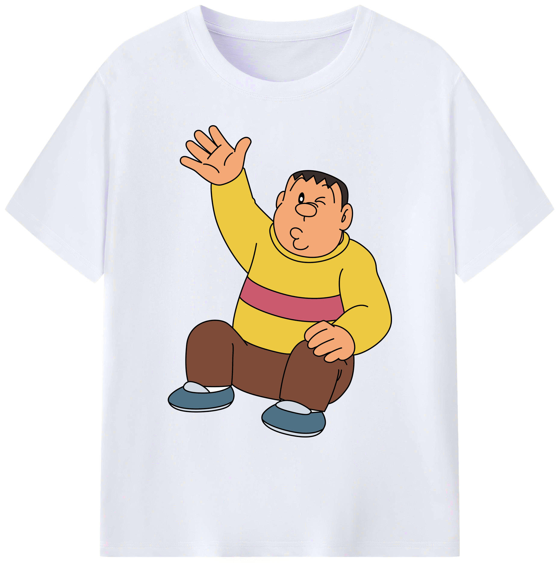 （画像用） ドラえもん 剛田武 Doraemon Gouta Takeshi 綿100％ メンズ半袖Tシャツ｜肌触りやわらか＆通気性