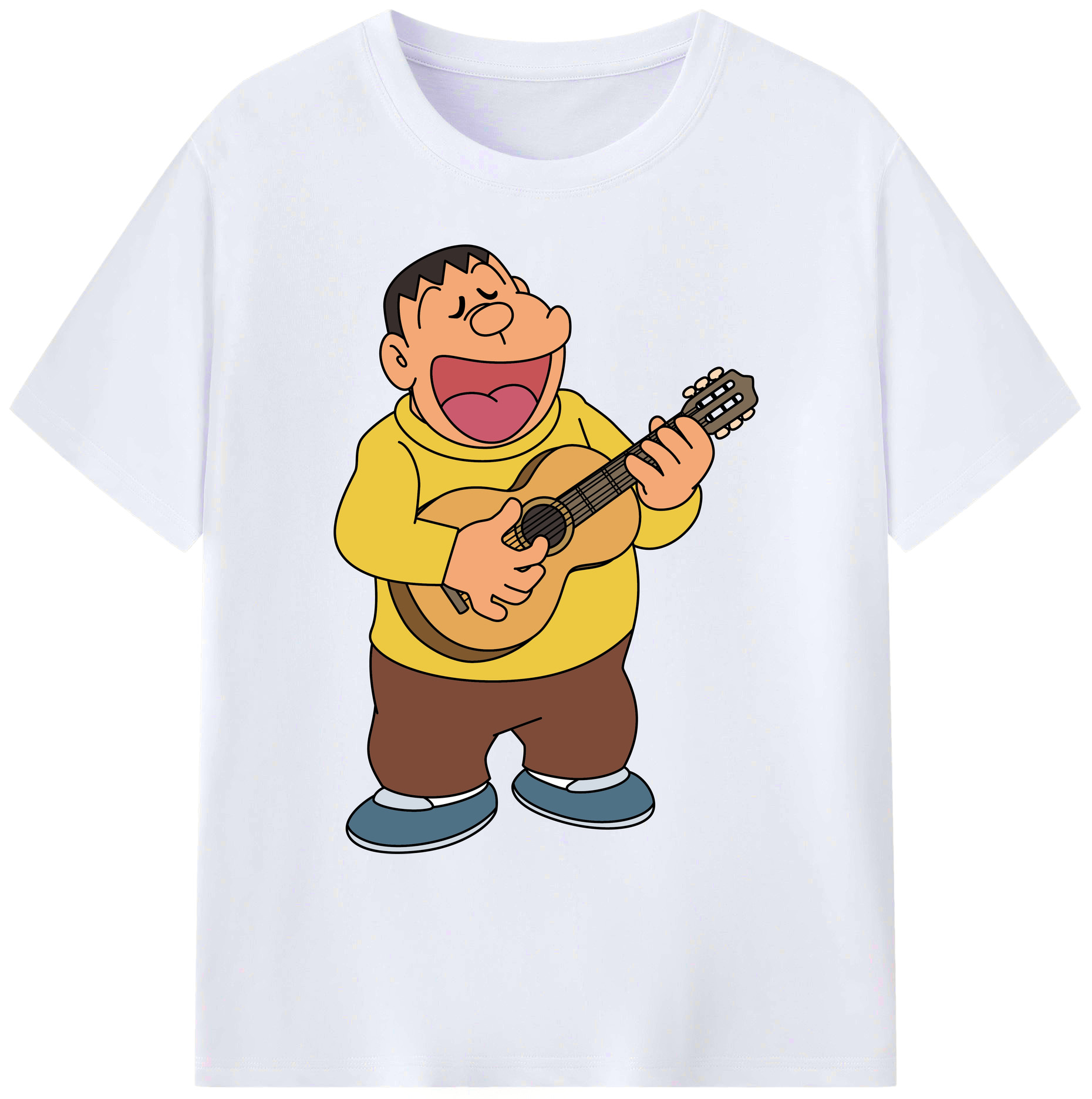 （画像用） ドラえもん 剛田武 Doraemon Gouta Takeshi 綿100％ メンズ半袖Tシャツ｜肌触りやわらか＆通気性