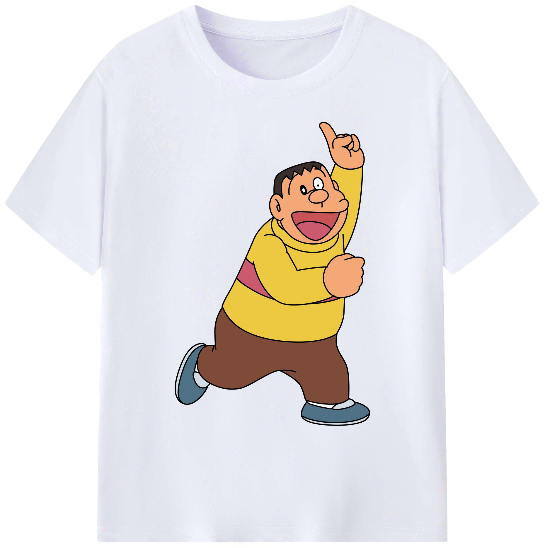 （画像用） ドラえもん 剛田武 Doraemon Gouta Takeshi 綿100％ メンズ半袖Tシャツ｜肌触りやわらか＆通気性