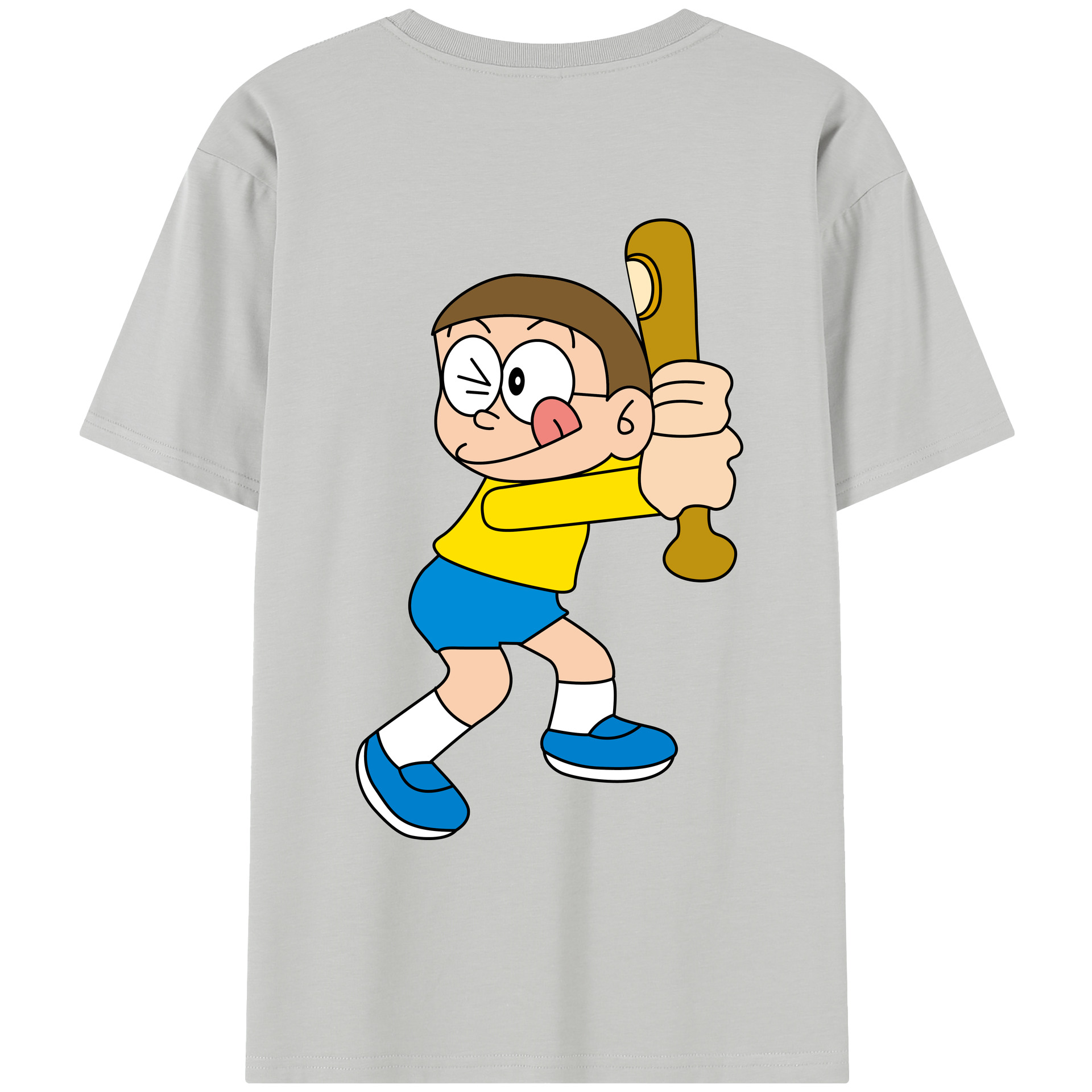 （画像用） ドラえもん 野比 のび太 Doraemon Nobita Nobi レディース半袖Tシャツ(バックプリント)
