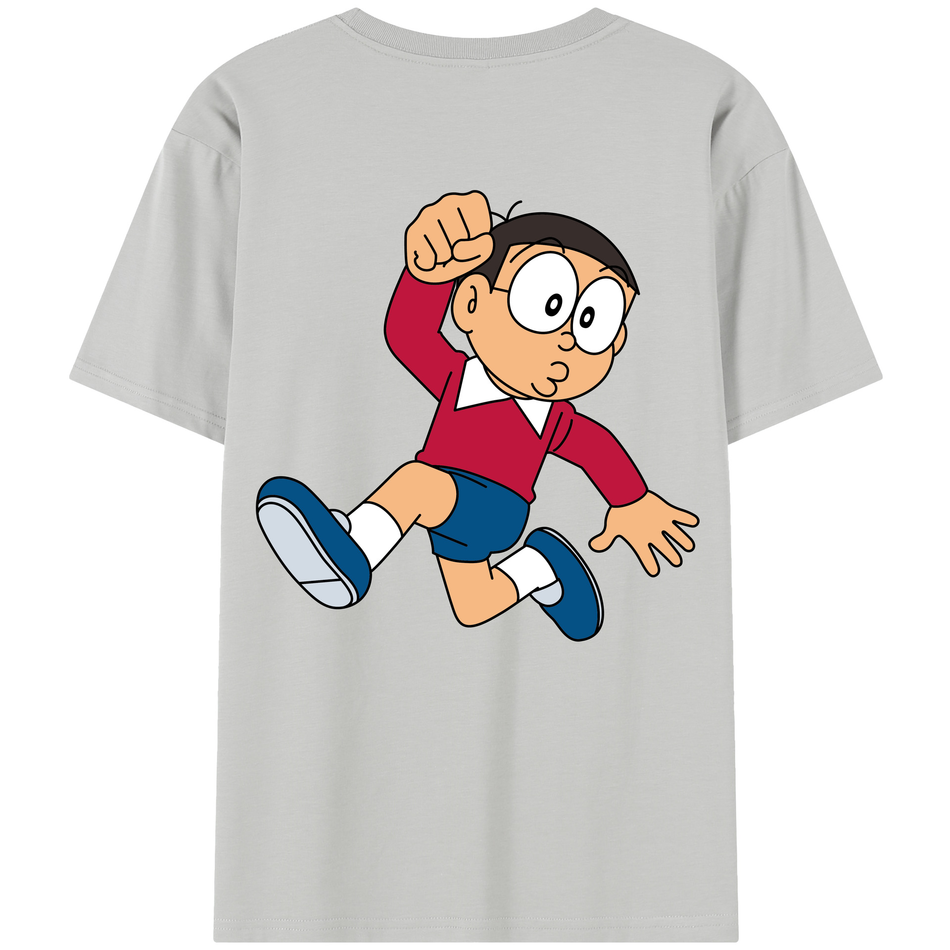 （画像用） ドラえもん 野比 のび太 Doraemon Nobita Nobi レディース半袖Tシャツ(バックプリント)