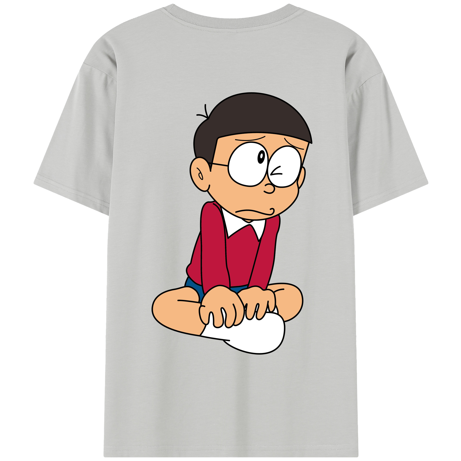 （画像用） ドラえもん 野比 のび太 Doraemon Nobita Nobi レディース半袖Tシャツ(バックプリント)