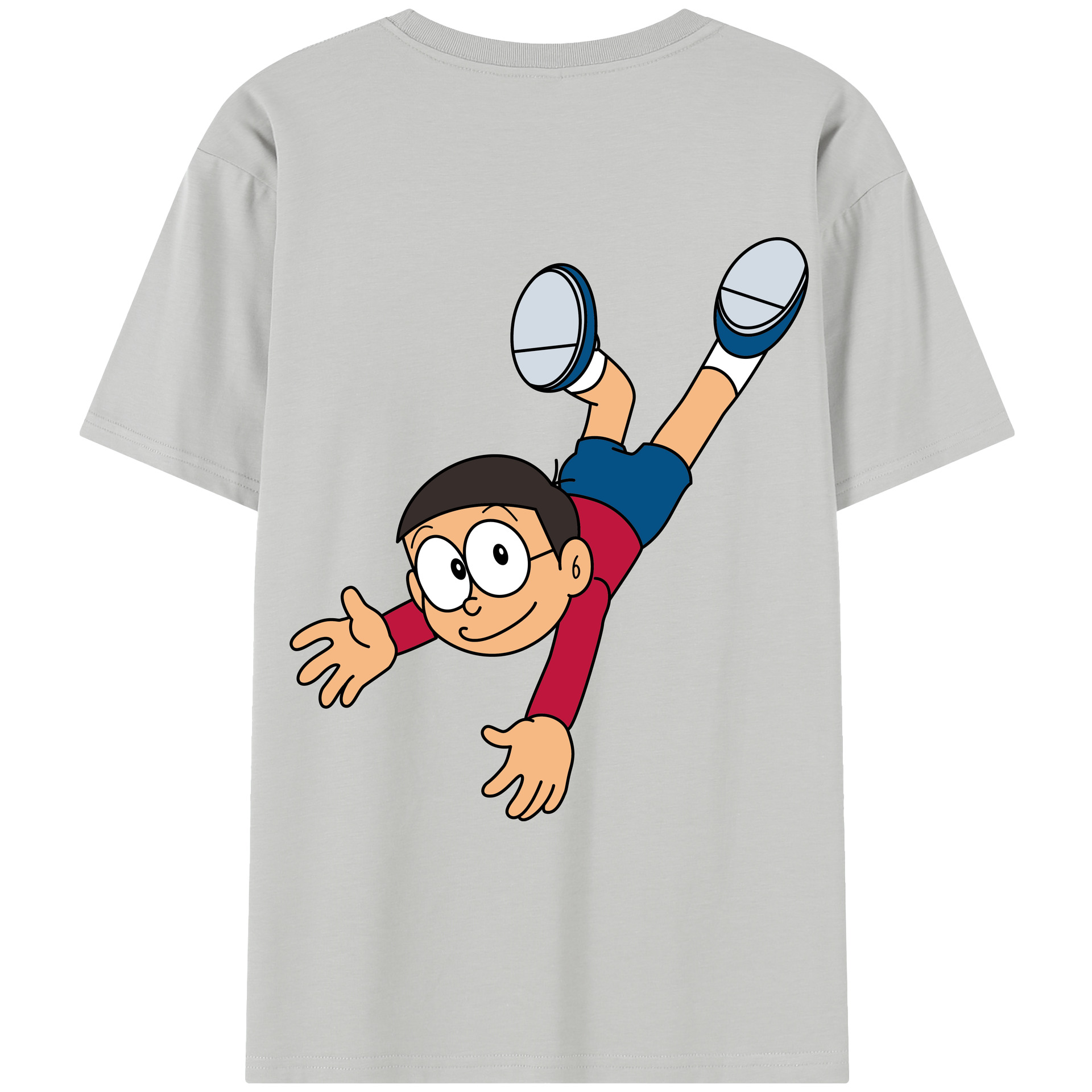 （画像用） ドラえもん 野比 のび太 Doraemon Nobita Nobi レディース半袖Tシャツ(バックプリント)