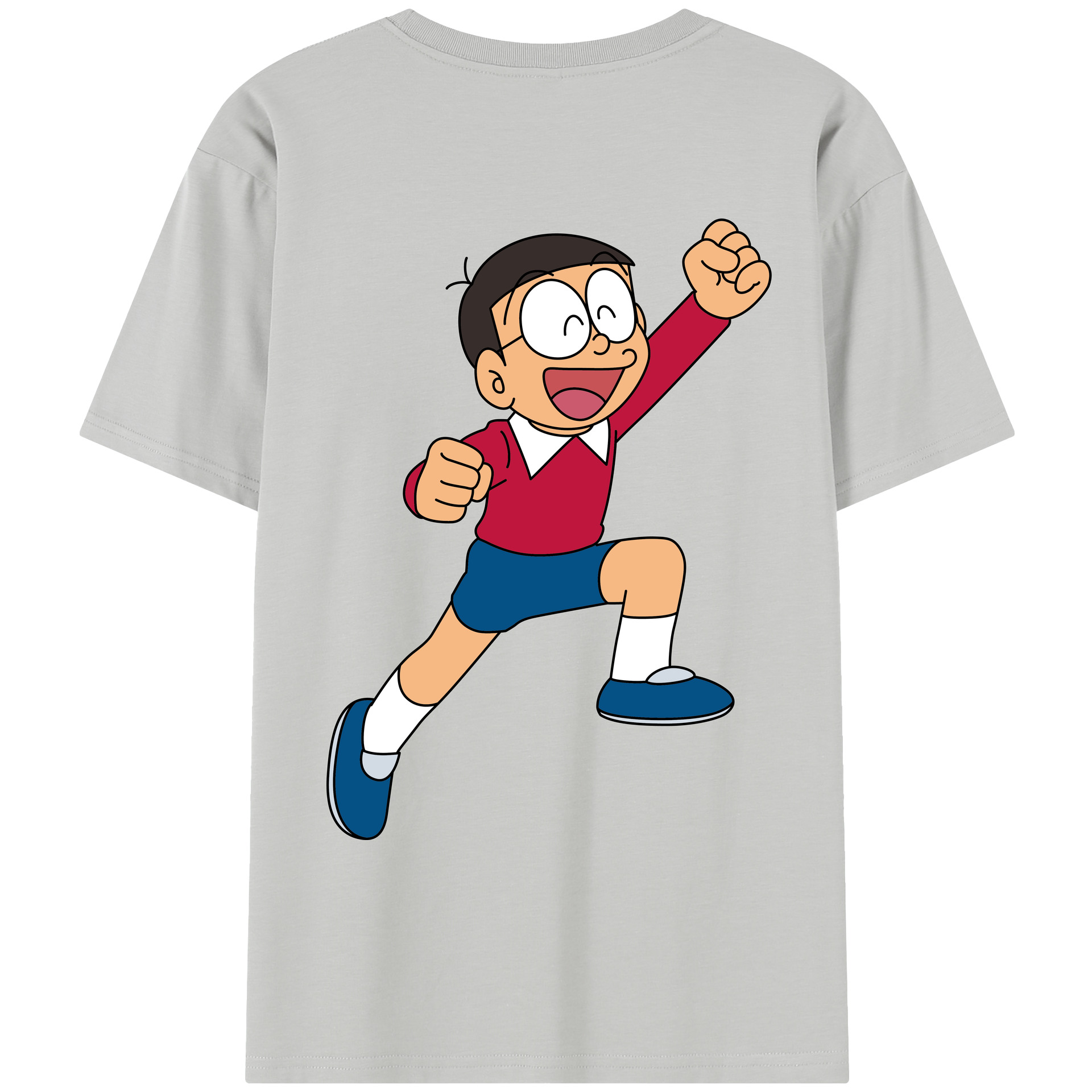 （画像用） ドラえもん 野比 のび太 Doraemon Nobita Nobi レディース半袖Tシャツ(バックプリント)