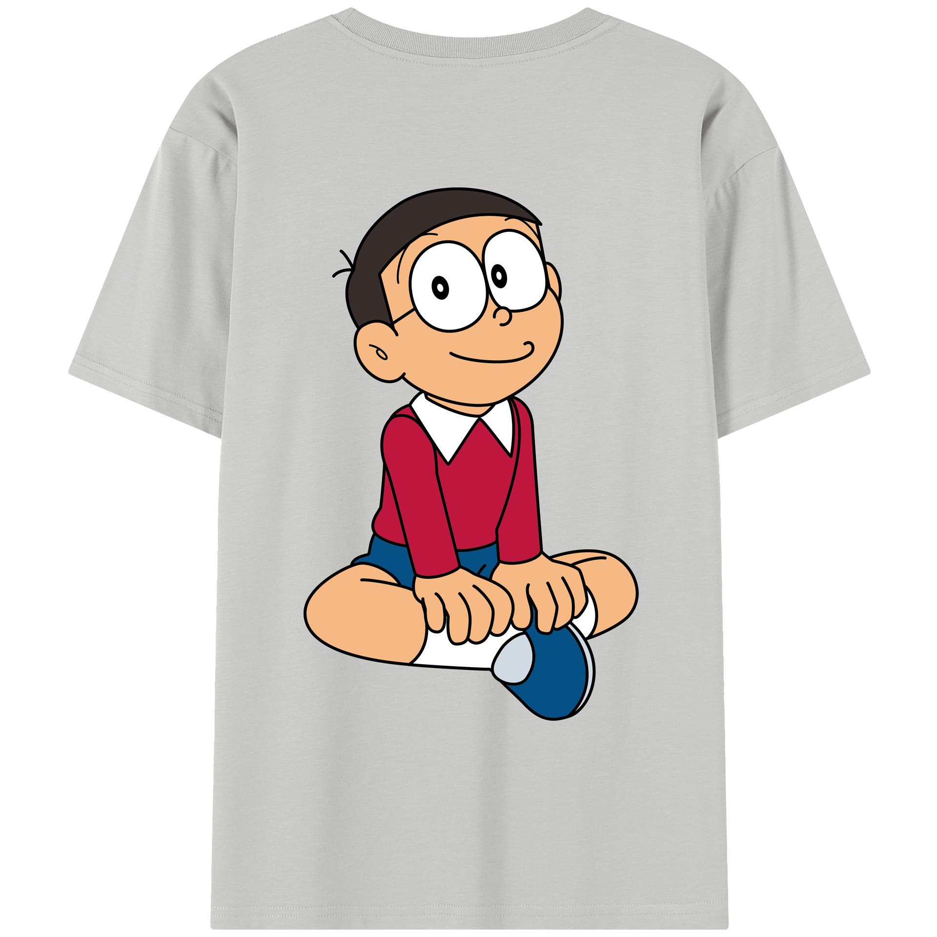 （画像用） ドラえもん 野比 のび太 Doraemon Nobita Nobi レディース半袖Tシャツ(バックプリント)