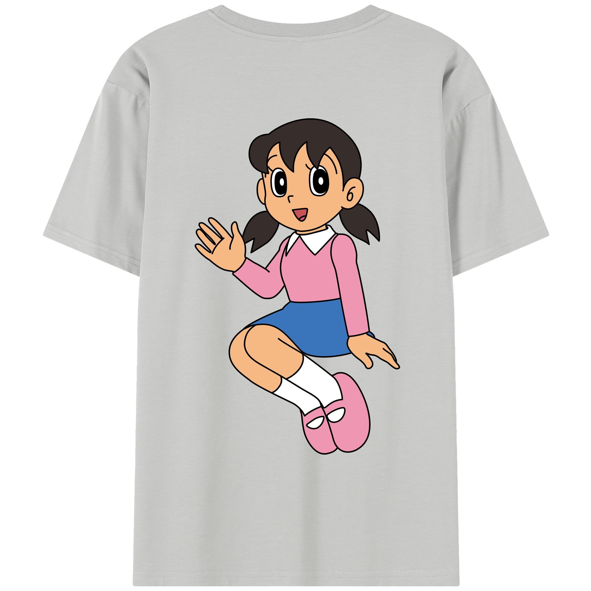（画像用） ドラえもん みなもと しずか Doraemon Shizuka Minamoto レディース半袖Tシャツ(バックプリント)