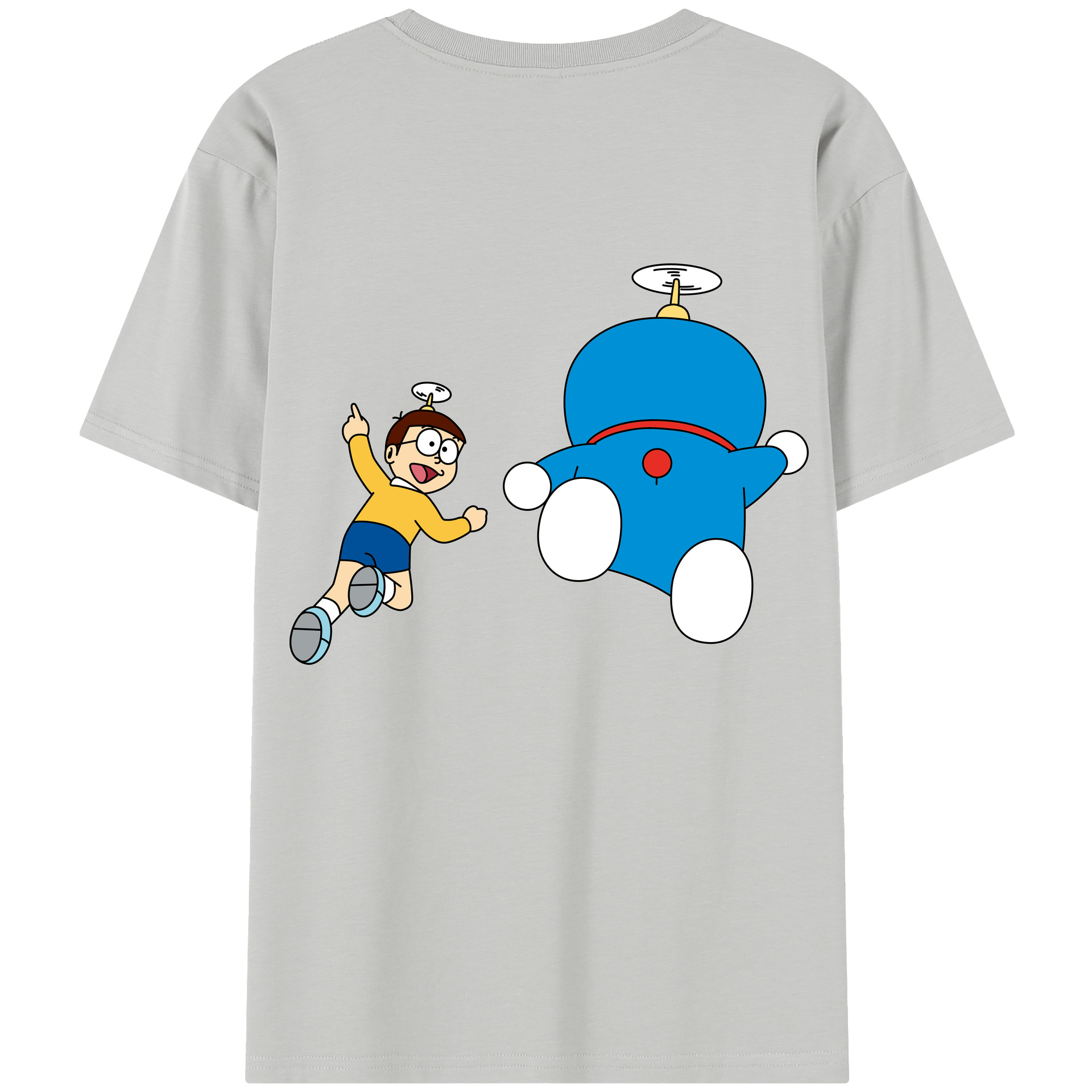 （画像用） ドラえもん 野比 のび太 Doraemon Nobita Nobi レディース半袖Tシャツ(バックプリント)