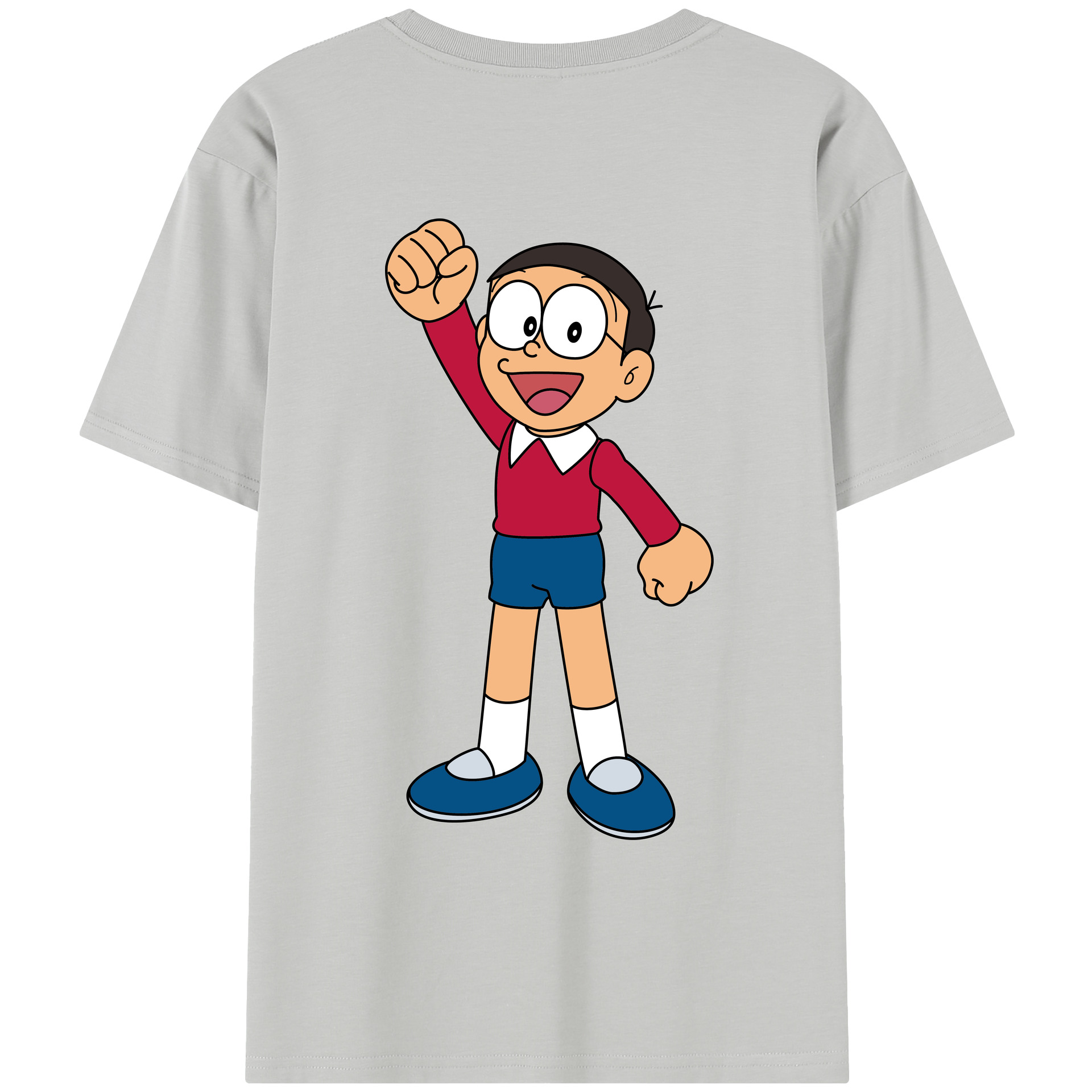 （画像用） ドラえもん 野比 のび太 Doraemon Nobita Nobi レディース半袖Tシャツ(バックプリント)