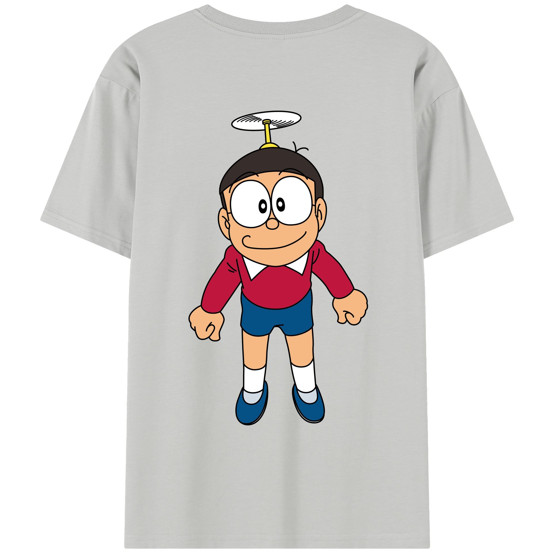 （画像用） ドラえもん 野比 のび太 Doraemon Nobita Nobi レディース半袖Tシャツ(バックプリント)