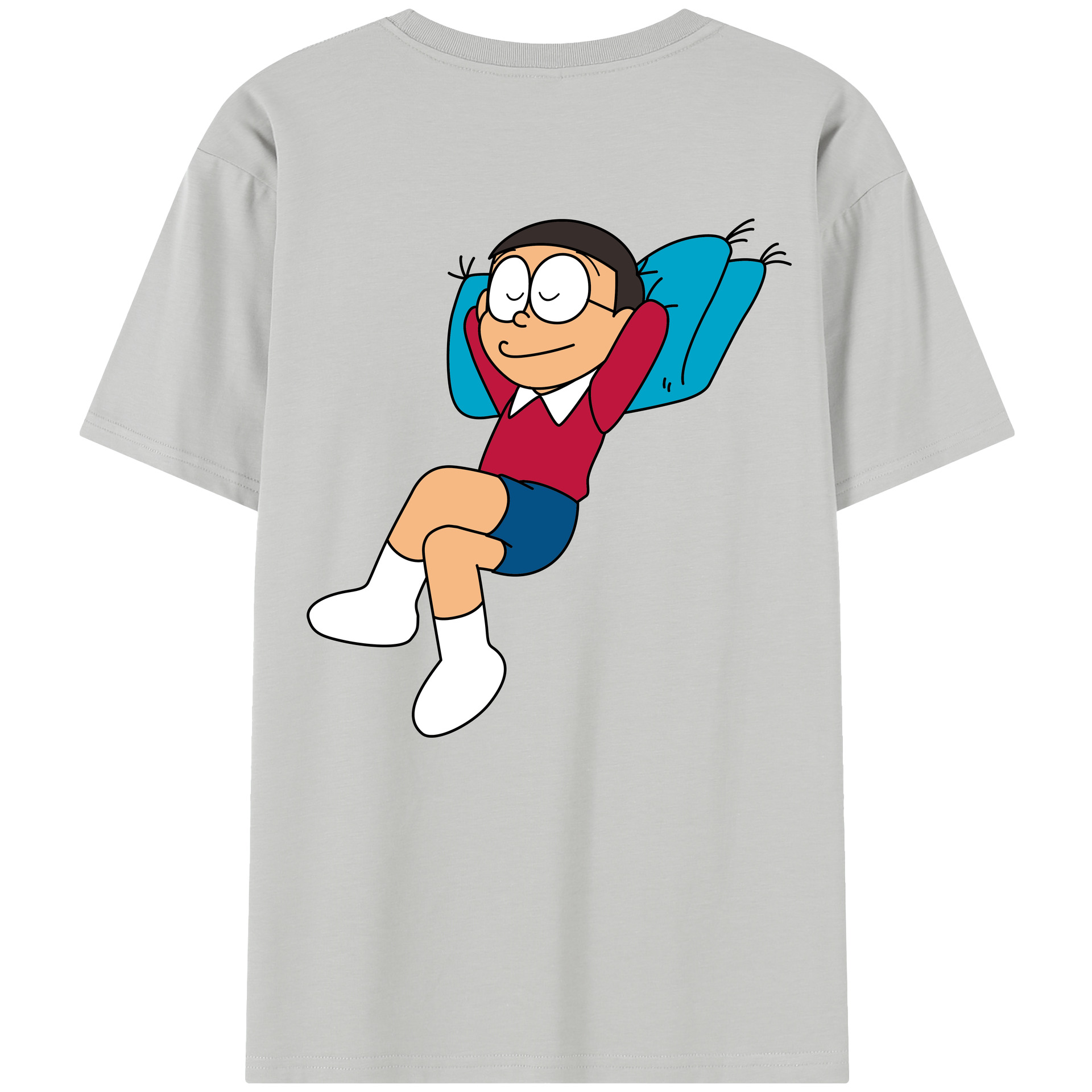 （画像用） ドラえもん 野比 のび太 Doraemon Nobita Nobi レディース半袖Tシャツ(バックプリント)