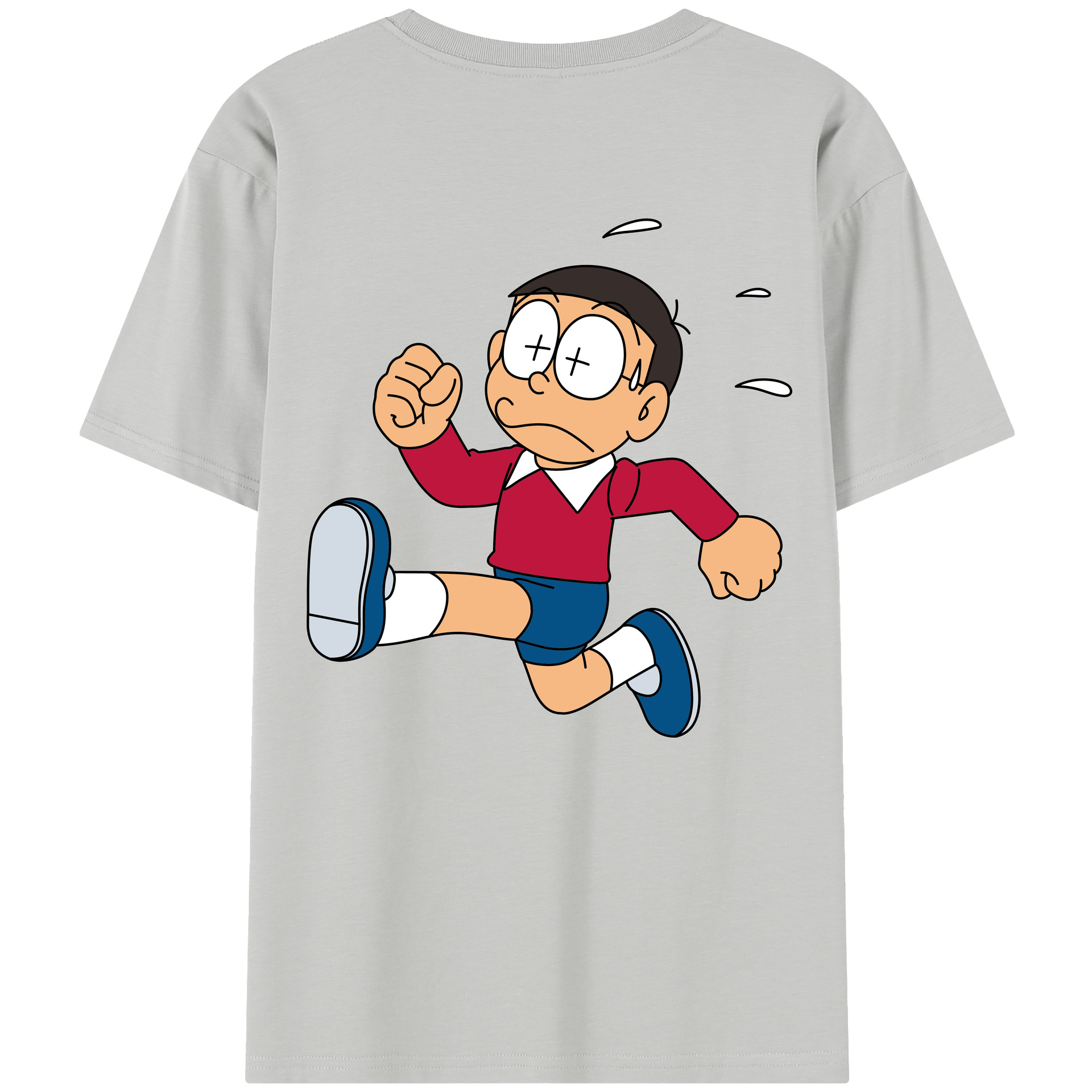 （画像用） ドラえもん 野比 のび太 Doraemon Nobita Nobi レディース半袖Tシャツ(バックプリント)