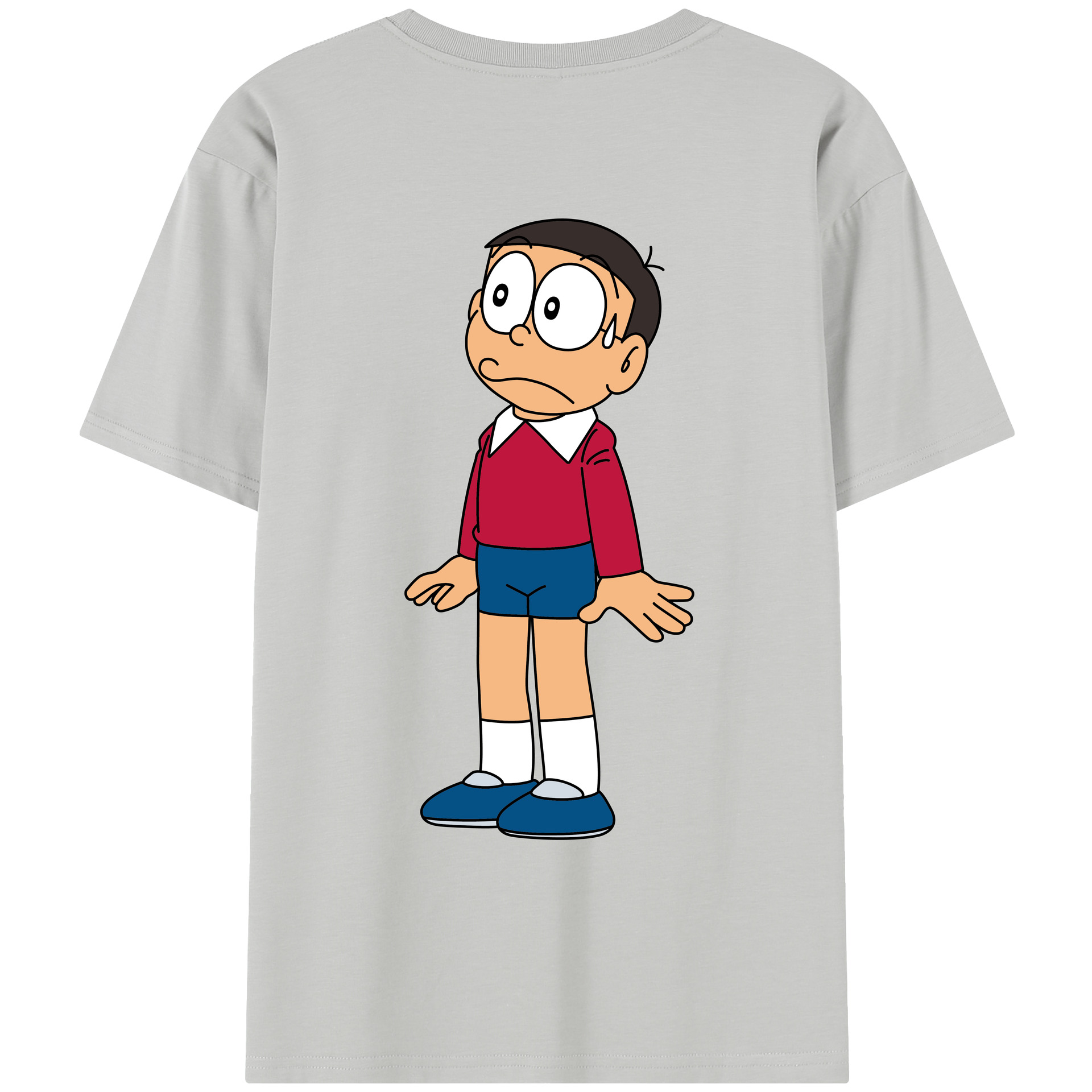 （画像用） ドラえもん 野比 のび太 Doraemon Nobita Nobi レディース半袖Tシャツ(バックプリント)
