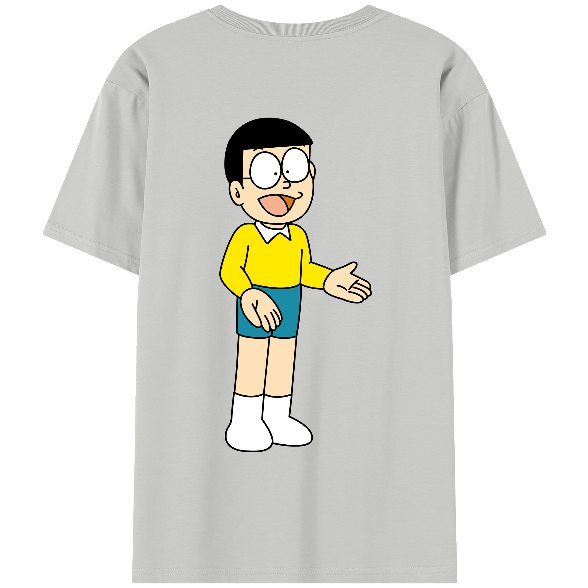 （画像用） ドラえもん 野比 のび太 Doraemon Nobita Nobi レディース半袖Tシャツ(バックプリント)