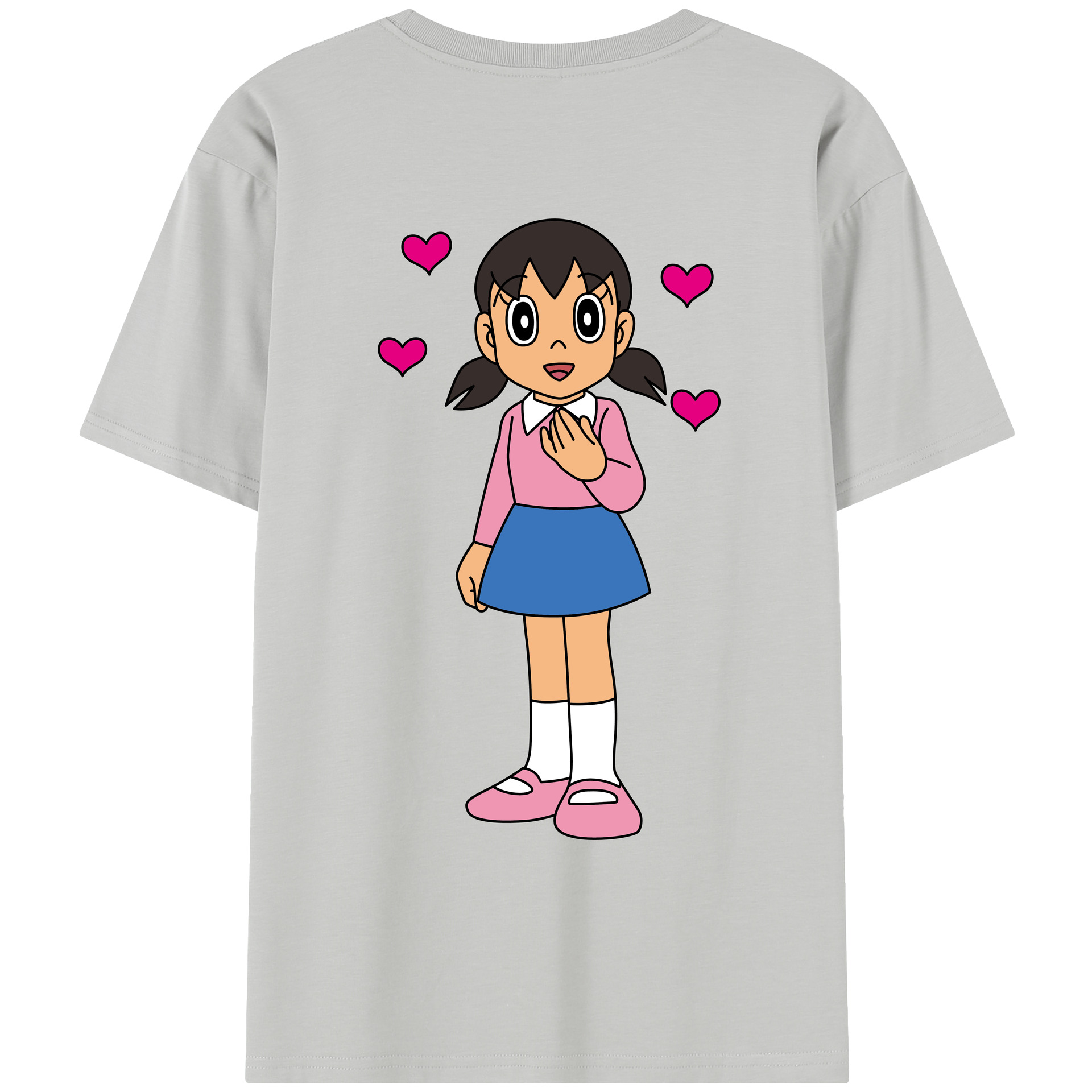 （画像用） ドラえもん みなもと しずか Doraemon Shizuka Minamoto レディース半袖Tシャツ(バックプリント)