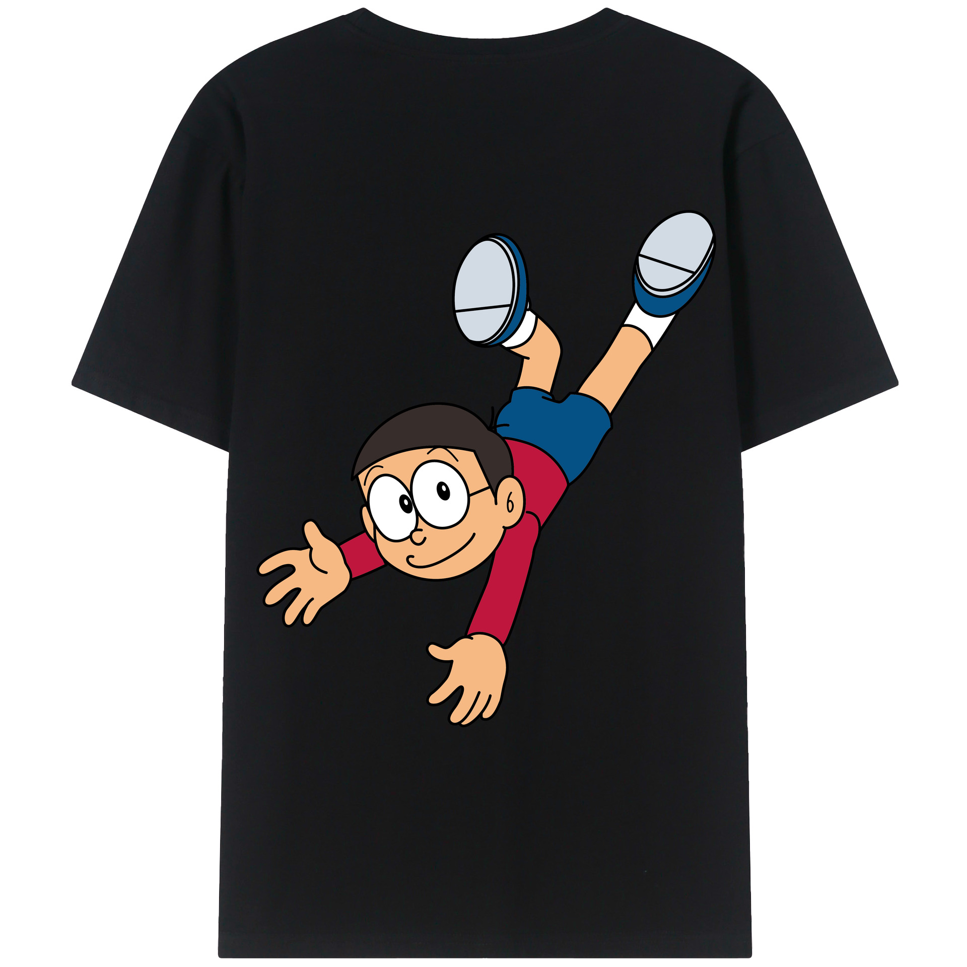 （画像用） ドラえもん 野比 のび太 Doraemon Nobita Nobi レディース半袖Tシャツ(バックプリント)