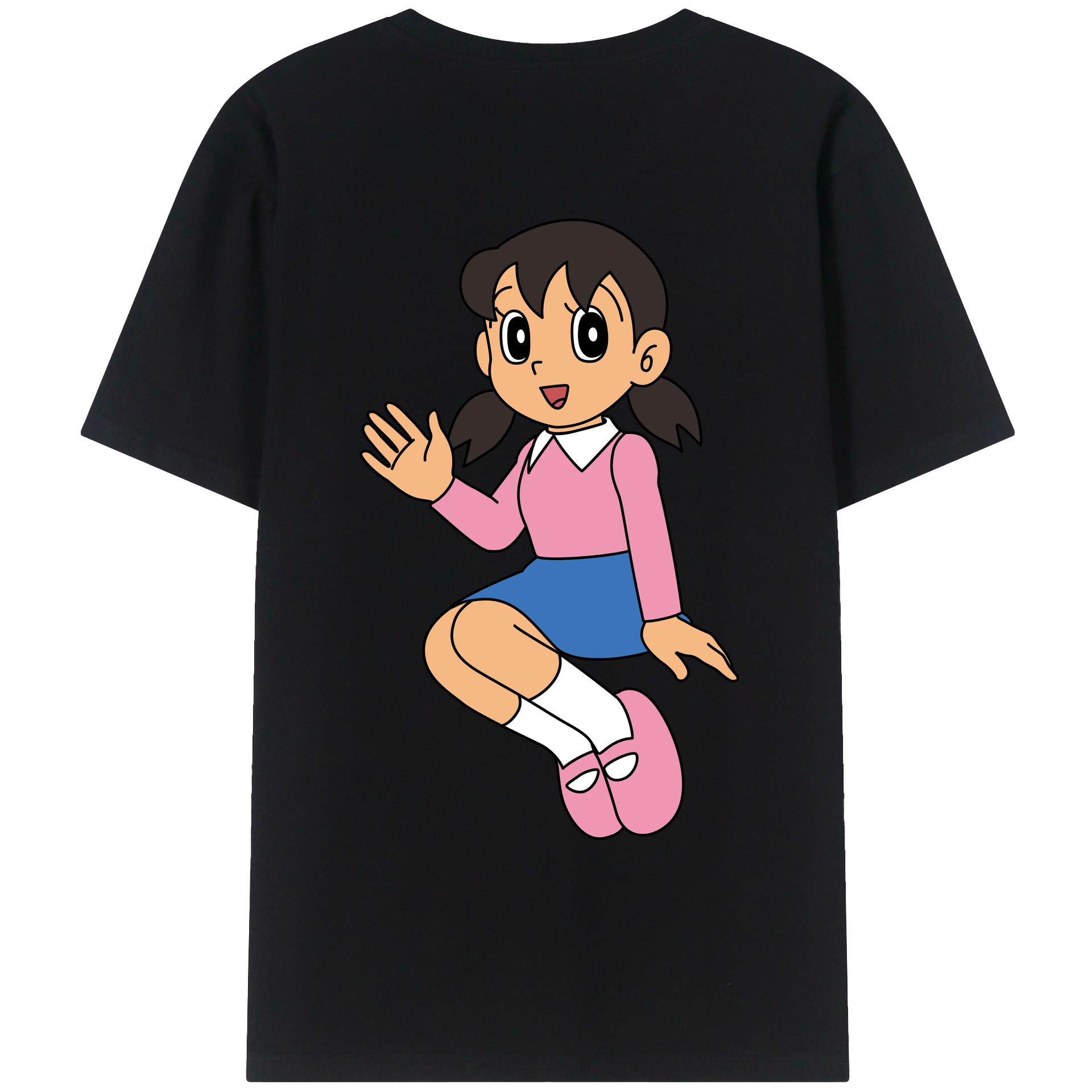 （画像用） ドラえもん みなもと しずか Doraemon Shizuka Minamoto レディース半袖Tシャツ(バックプリント)