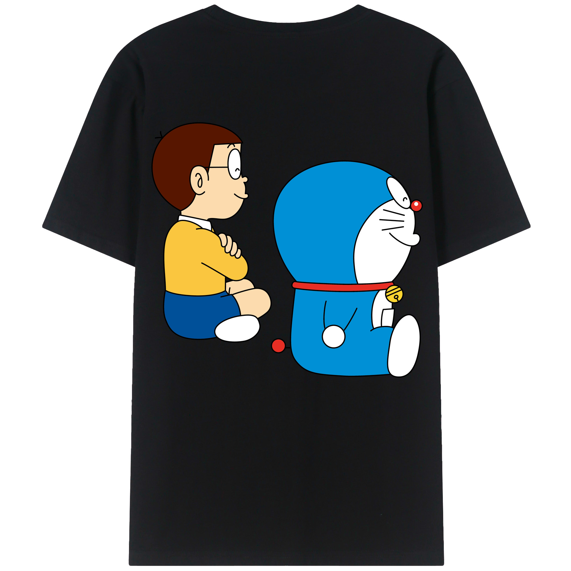 （画像用） ドラえもん 野比 のび太 Doraemon Nobita Nobi レディース半袖Tシャツ(バックプリント)
