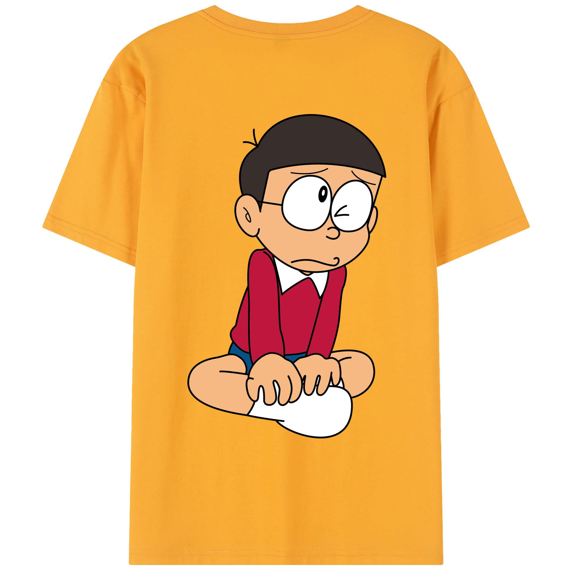 （画像用） ドラえもん 野比 のび太 Doraemon Nobita Nobi レディース半袖Tシャツ(バックプリント)