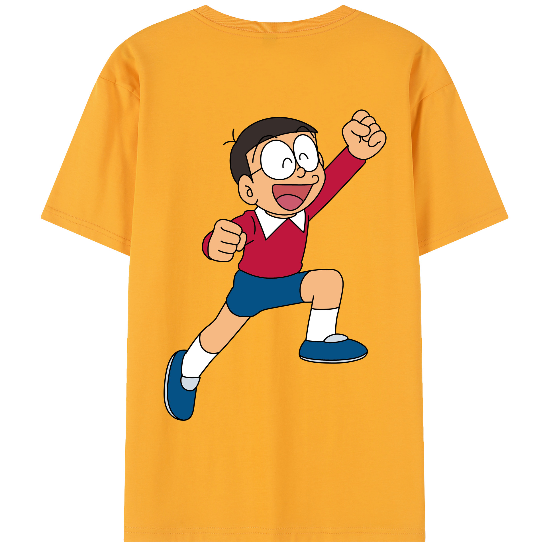 （画像用） ドラえもん 野比 のび太 Doraemon Nobita Nobi レディース半袖Tシャツ(バックプリント)