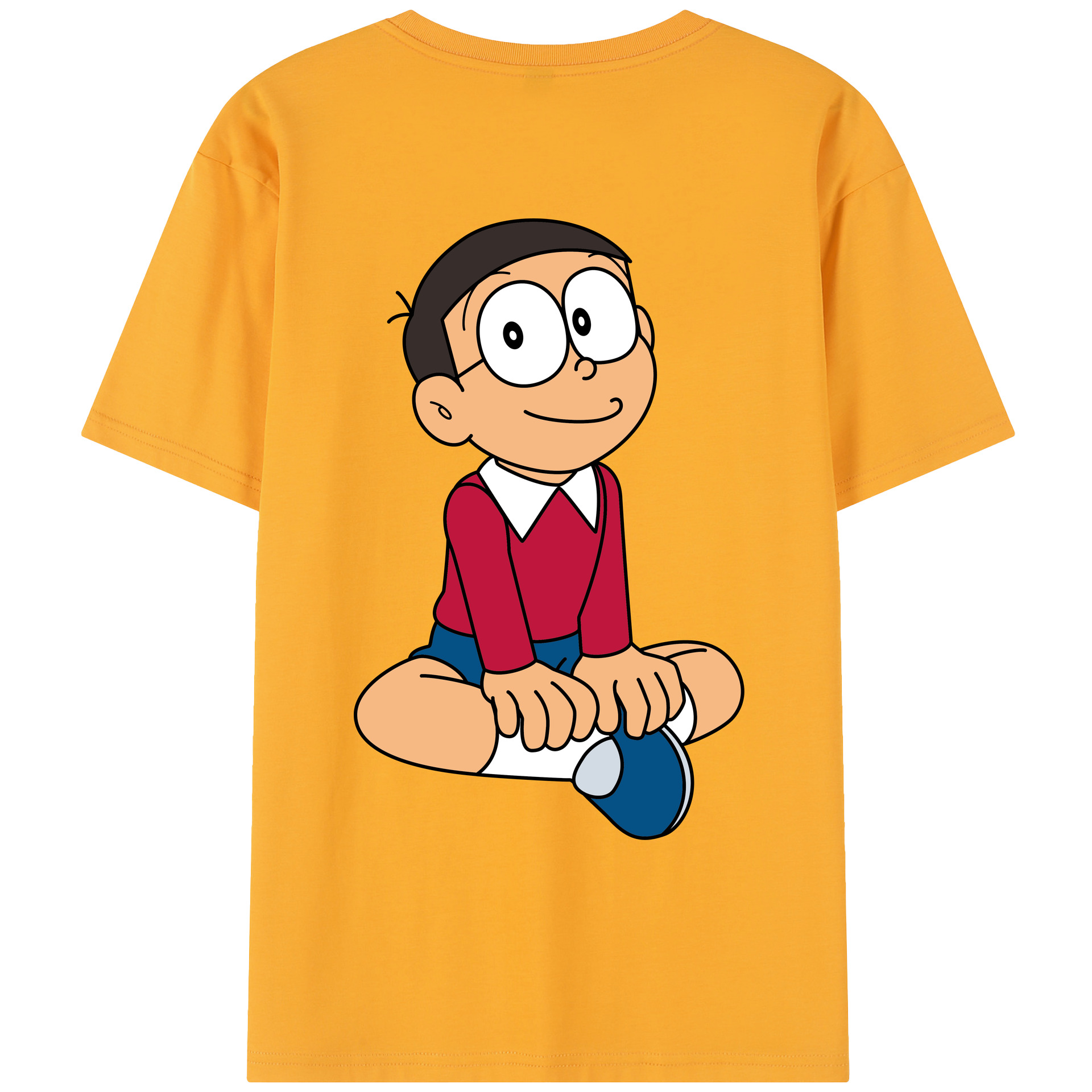 （画像用） ドラえもん 野比 のび太 Doraemon Nobita Nobi レディース半袖Tシャツ(バックプリント)