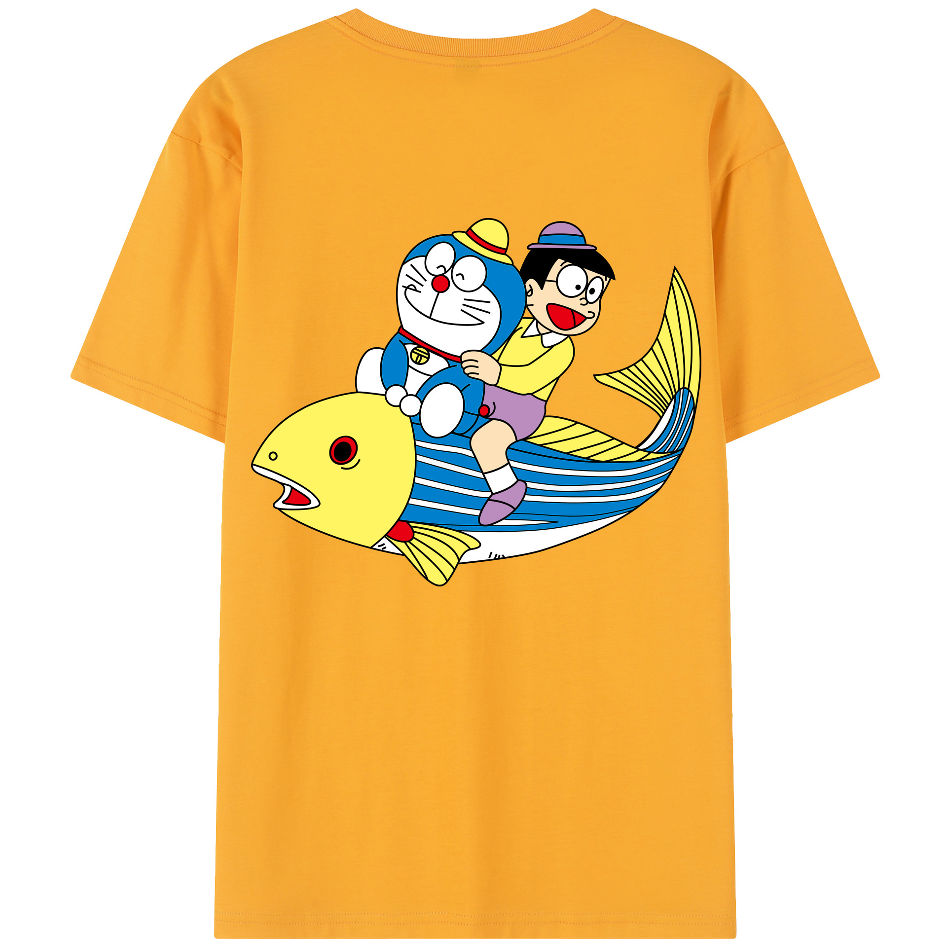 （画像用） ドラえもん 野比 のび太 Doraemon Nobita Nobi レディース半袖Tシャツ(バックプリント)