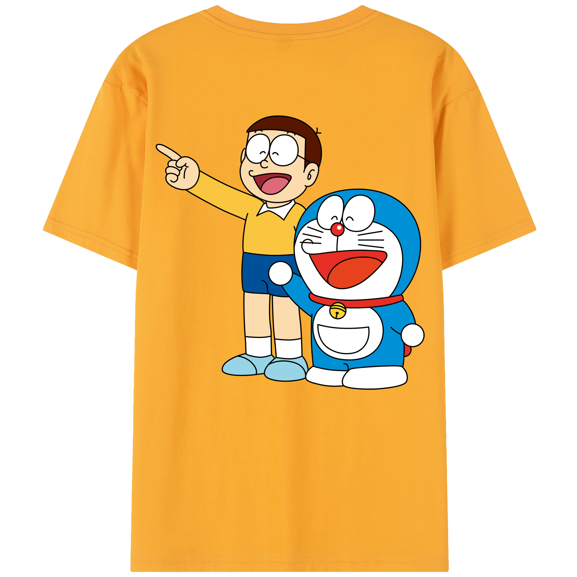 （画像用） ドラえもん 野比 のび太 Doraemon Nobita Nobi レディース半袖Tシャツ(バックプリント)
